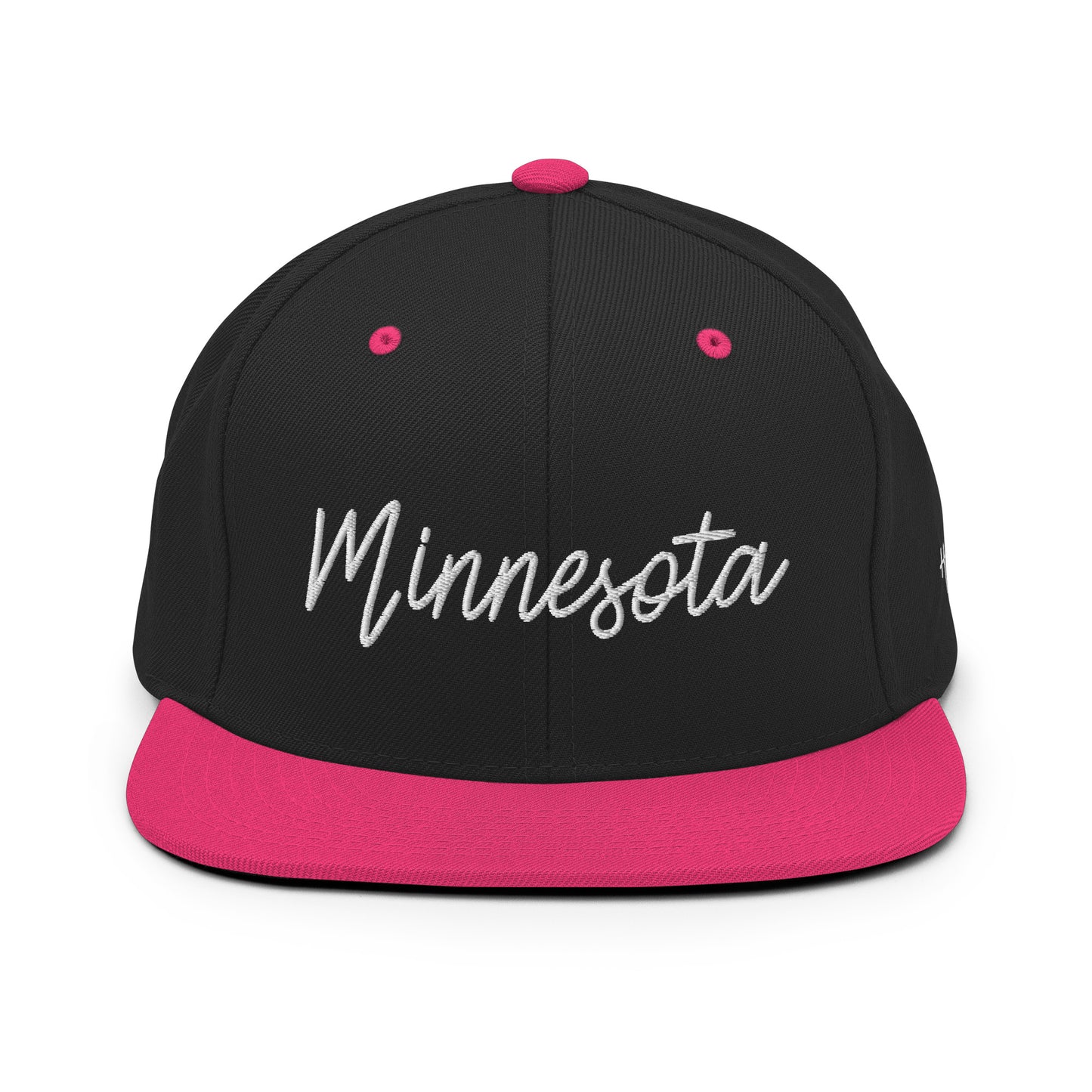 Minnesota Retro Script 6 Panel Snapback Hat