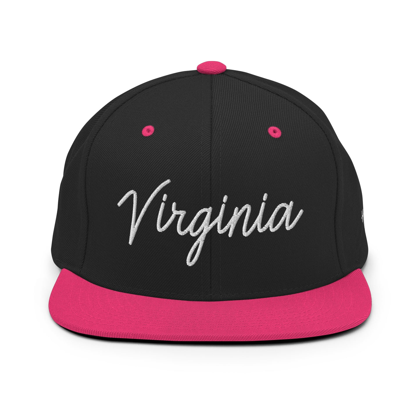 Virginia Retro Script 6 Panel Snapback Hat