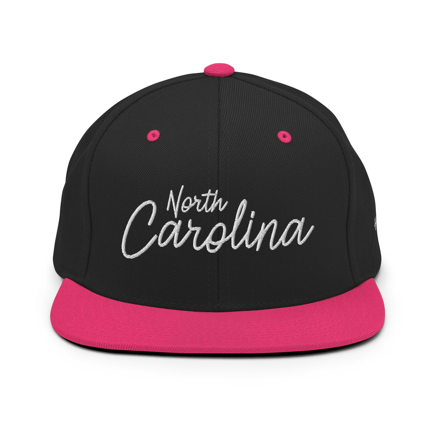 North Carolina Retro Script 6 Panel Snapback Hat