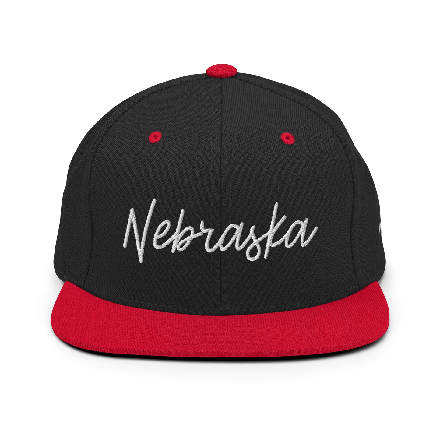 Nebraska Retro Script 6 Panel Snapback Hat