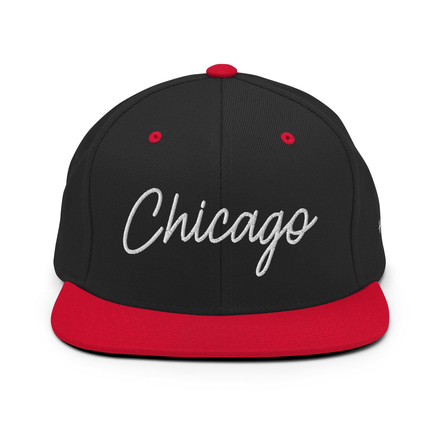 Chicago Retro Script 6 Panel Snapback Hat