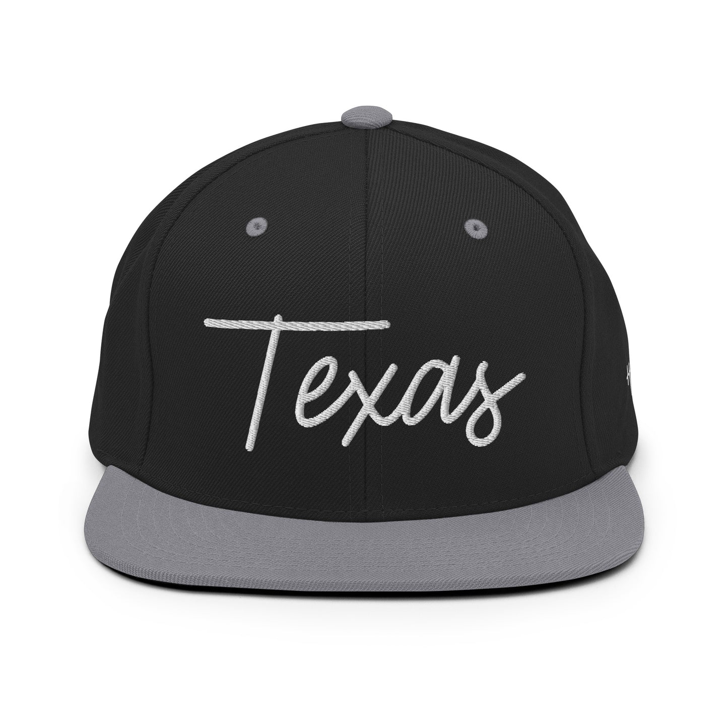 Texas Retro Script 6 Panel Snapback Hat