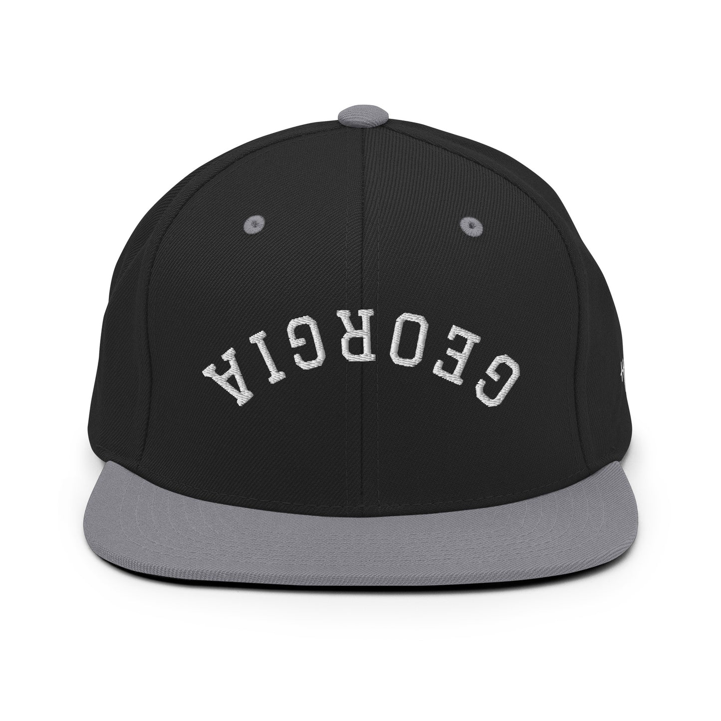 Georgia Upside Down Arch 6 Panel Snapback Hat