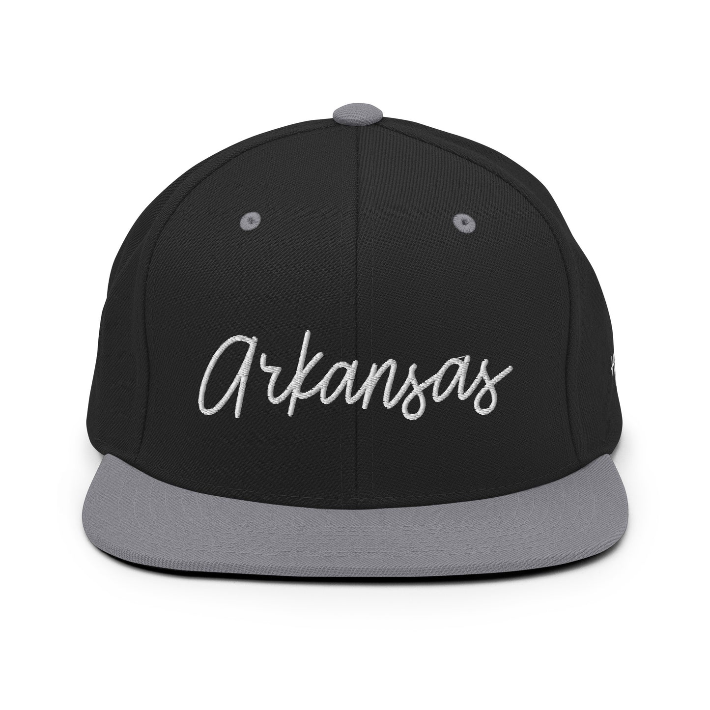 Arkansas Retro Script 6 Panel Snapback Hat