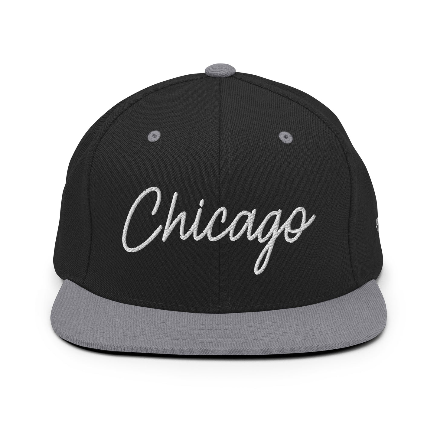 Chicago Retro Script 6 Panel Snapback Hat