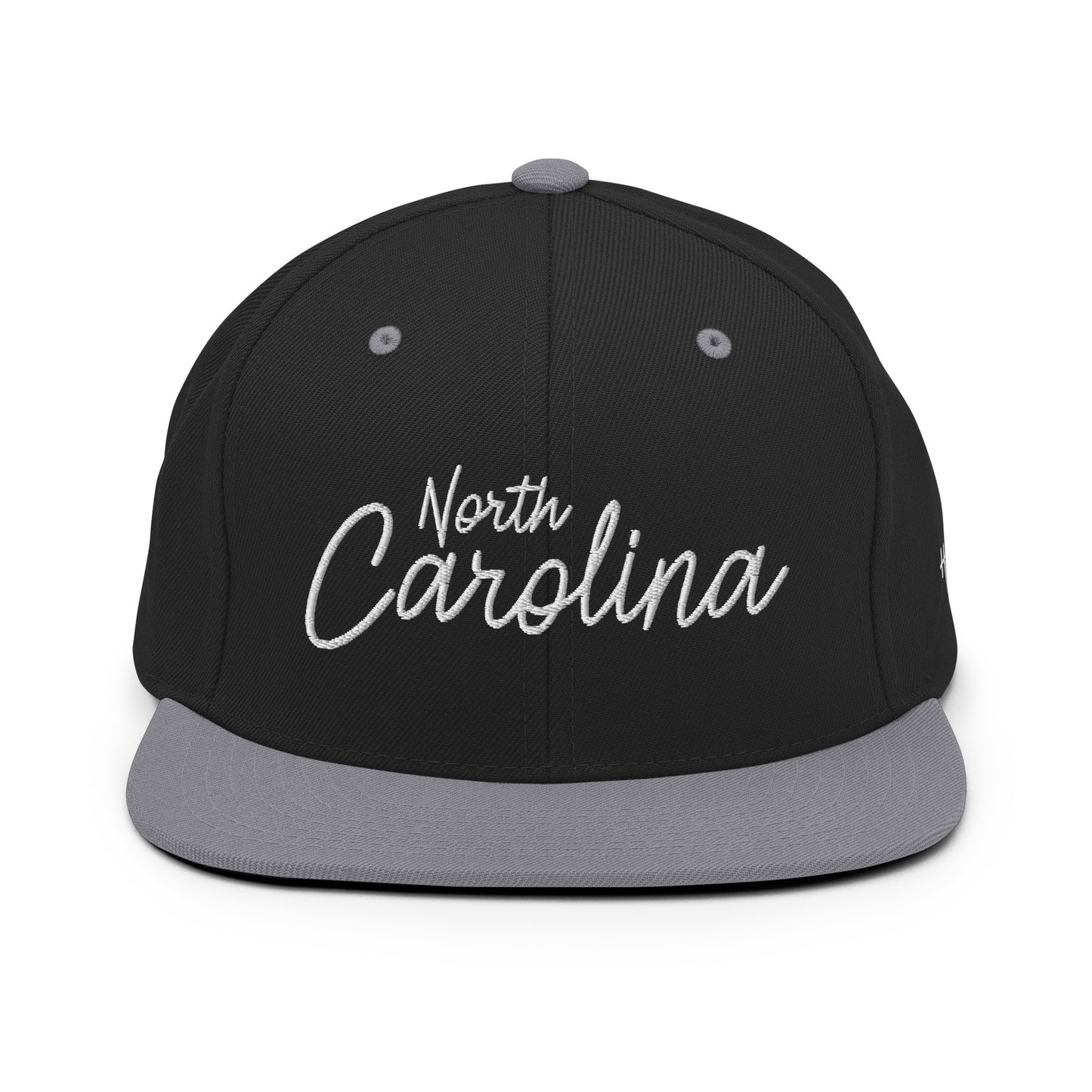 North Carolina Retro Script 6 Panel Snapback Hat