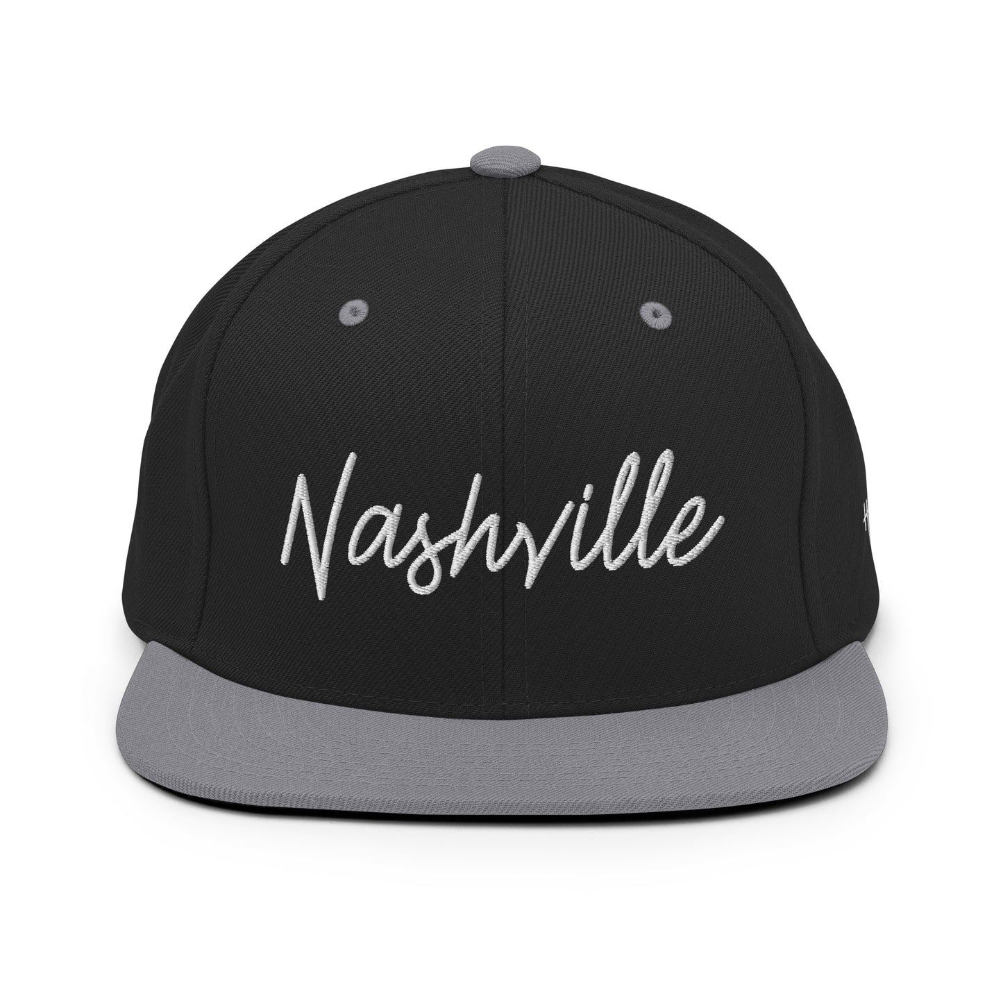 Nashville Retro Script 6 Panel Snapback Hat