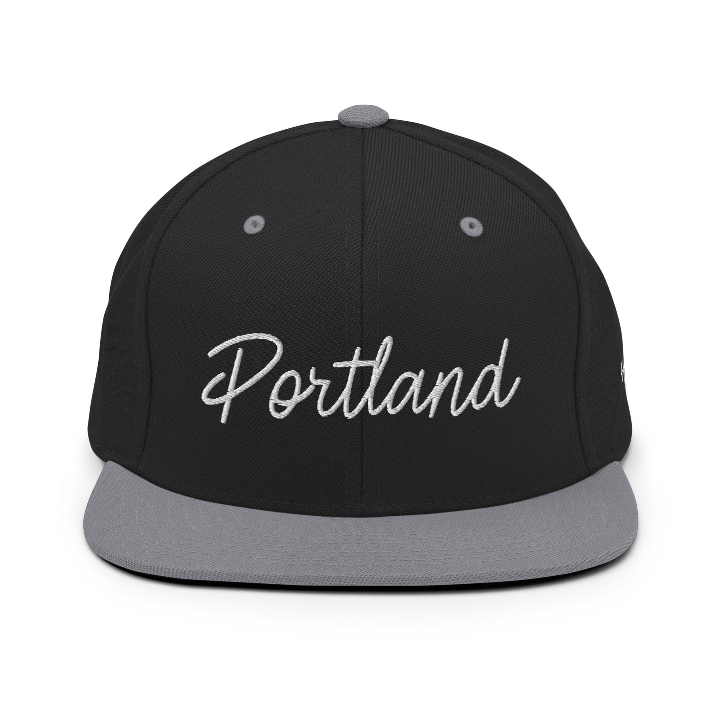 Portland Retro Script 6 Panel Snapback Hat