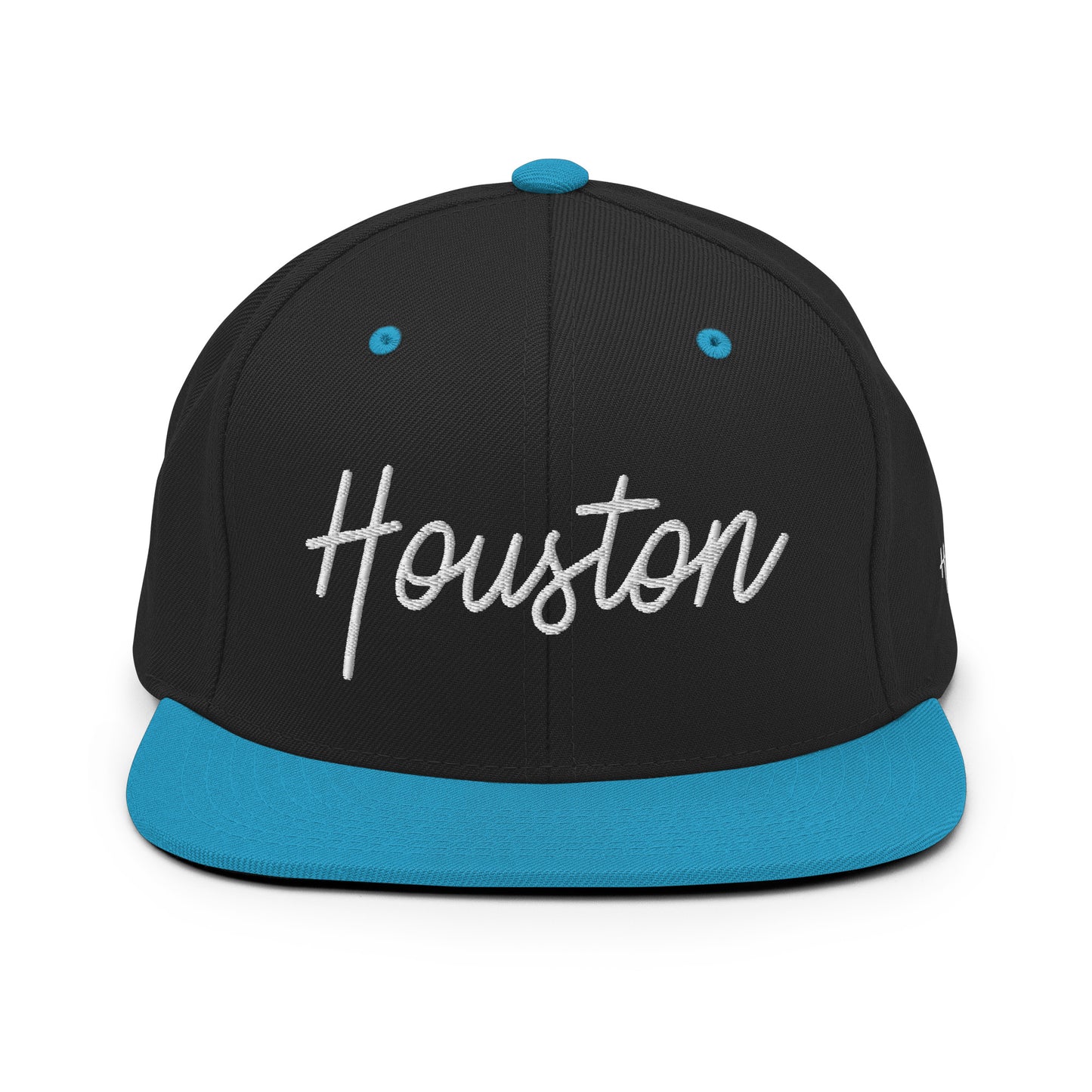 Houston Retro Script 6 Panel Snapback Hat