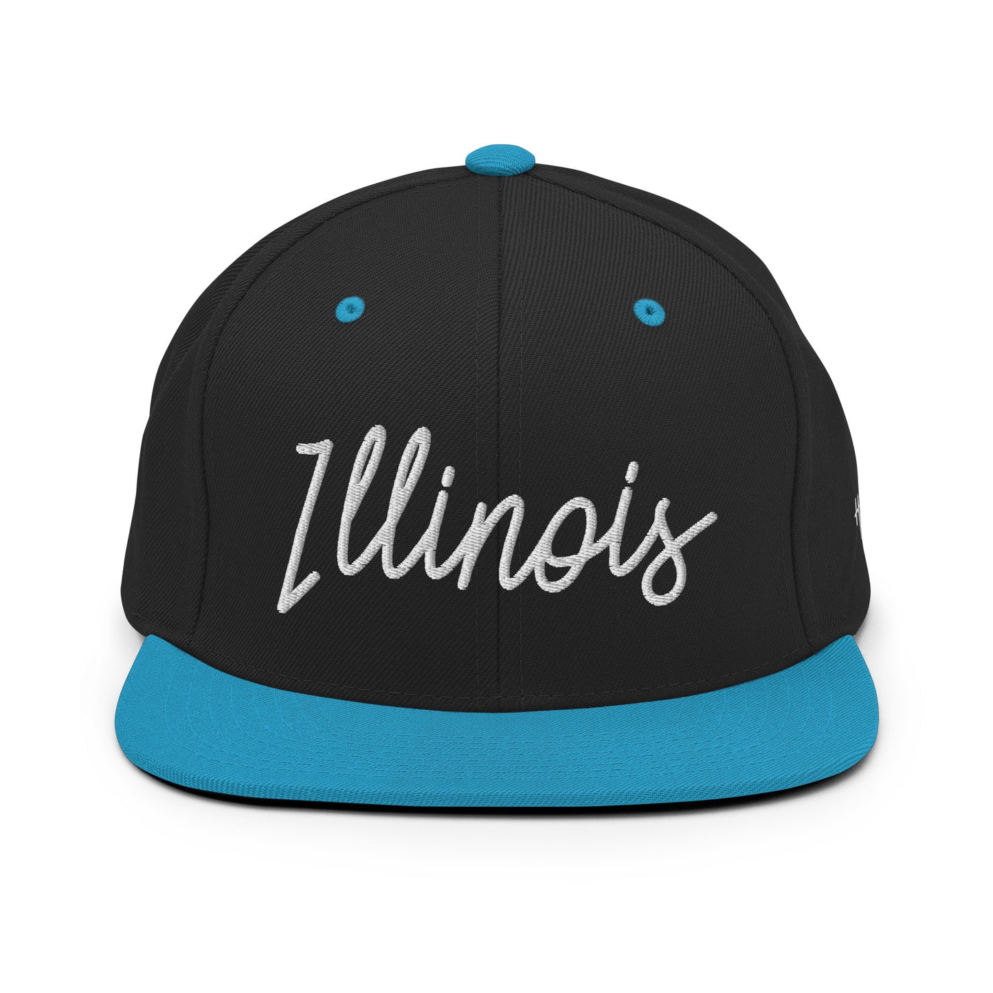 Illinois Retro Script 6 Panel Snapback Hat