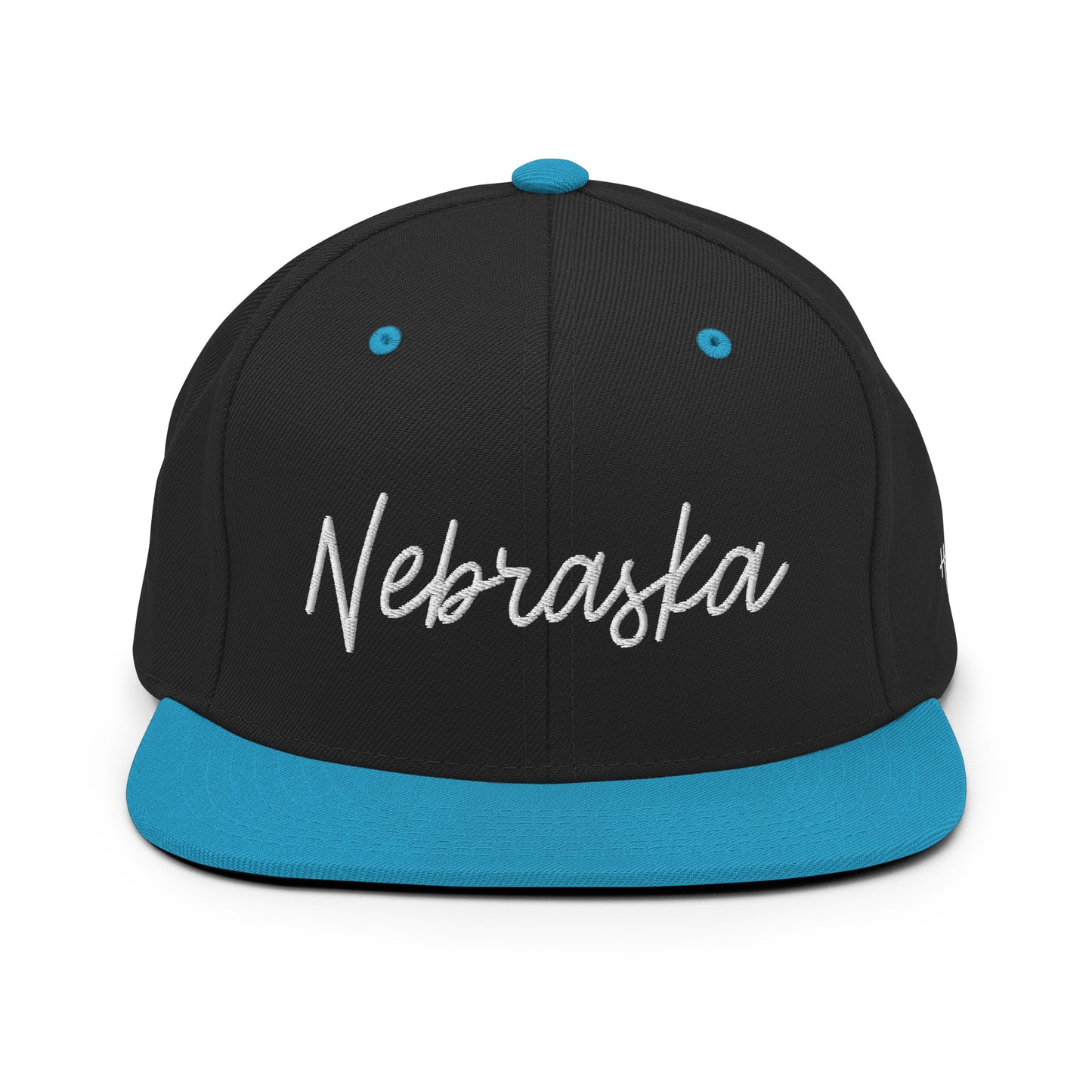 Nebraska Retro Script 6 Panel Snapback Hat