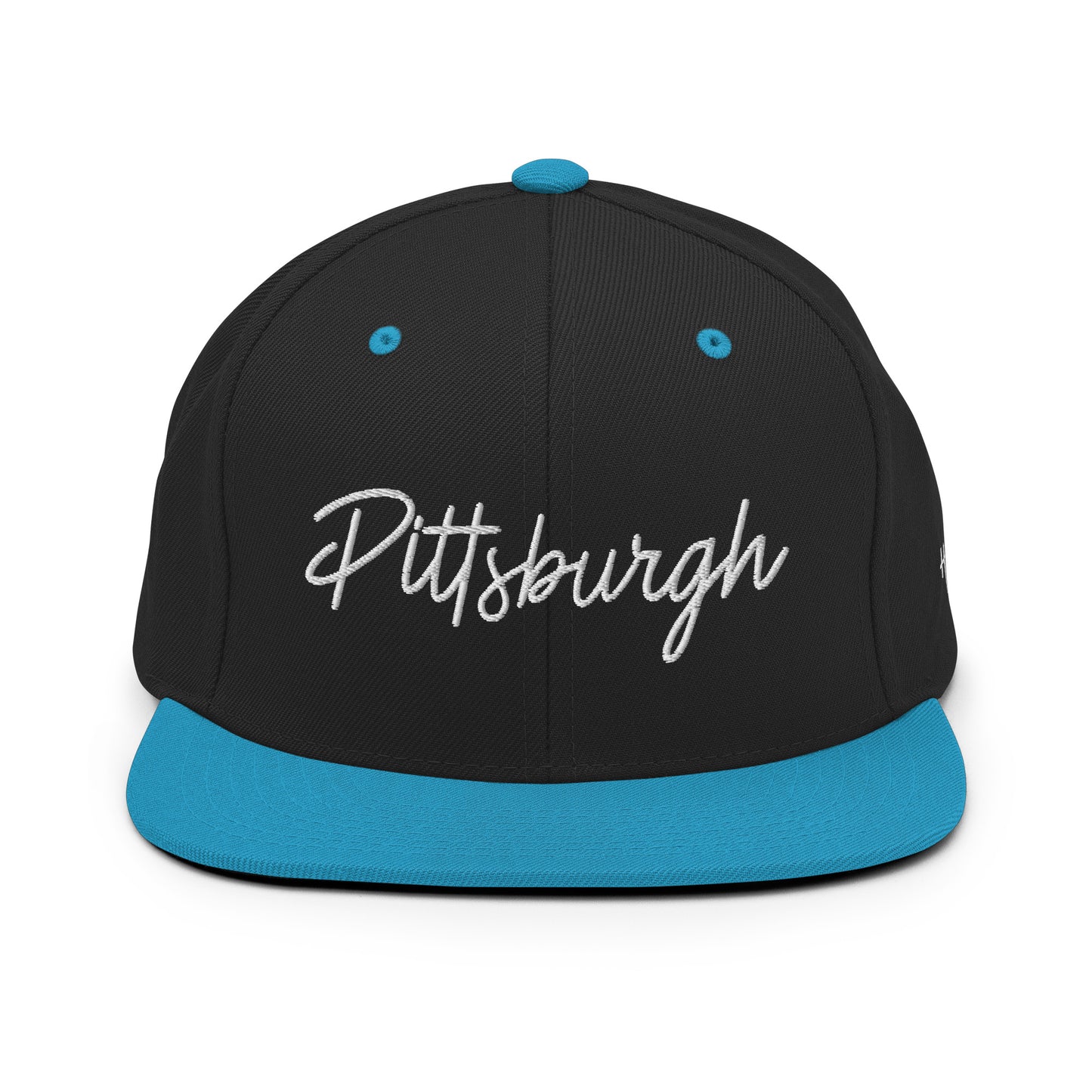 Pittsburgh Retro Script 6 Panel Snapback Hat