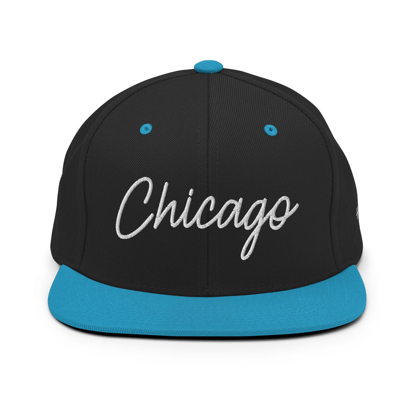 Chicago Retro Script 6 Panel Snapback Hat