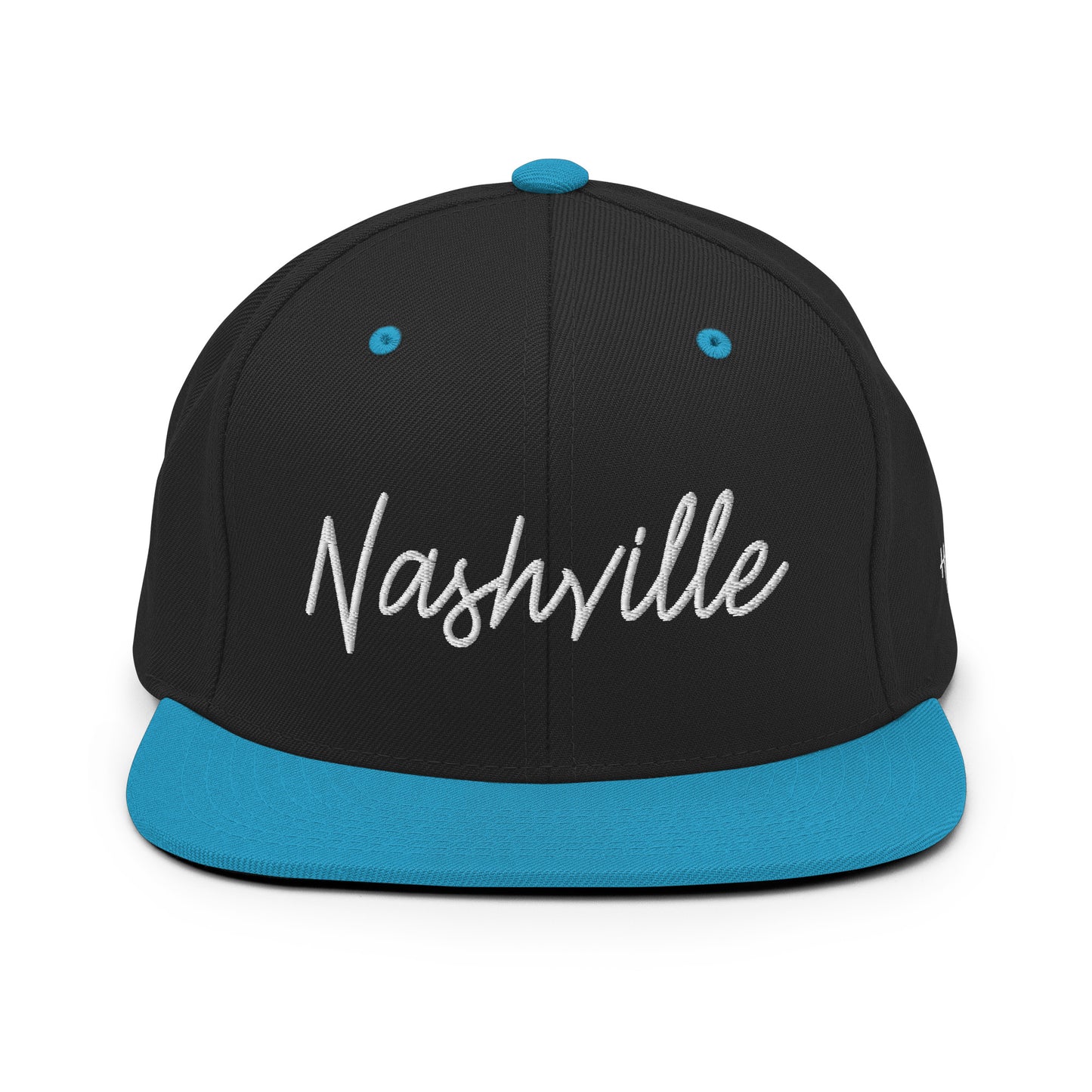 Nashville Retro Script 6 Panel Snapback Hat