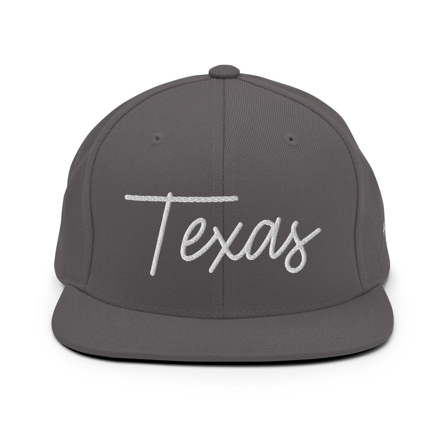 Texas Retro Script 6 Panel Snapback Hat