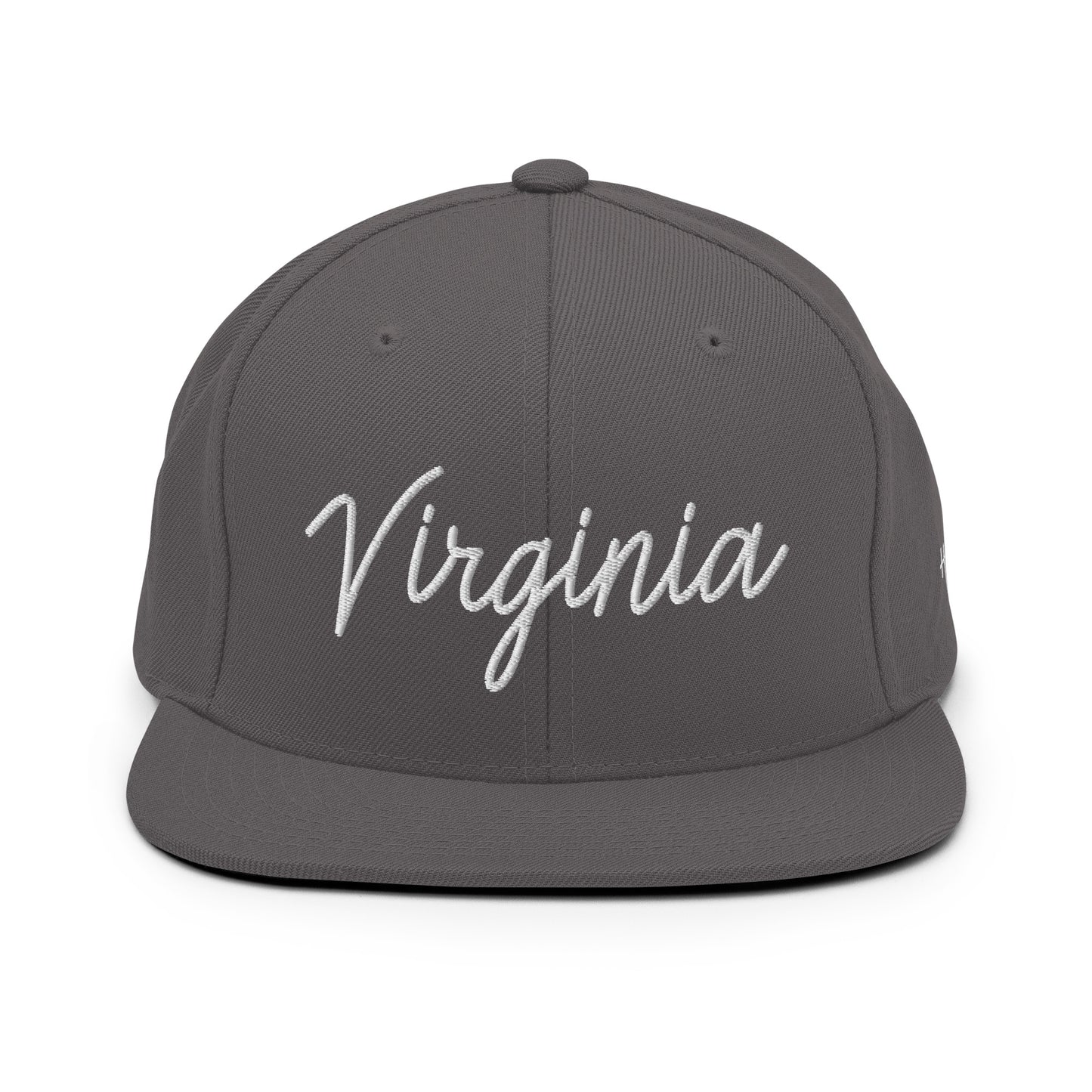 Virginia Retro Script 6 Panel Snapback Hat