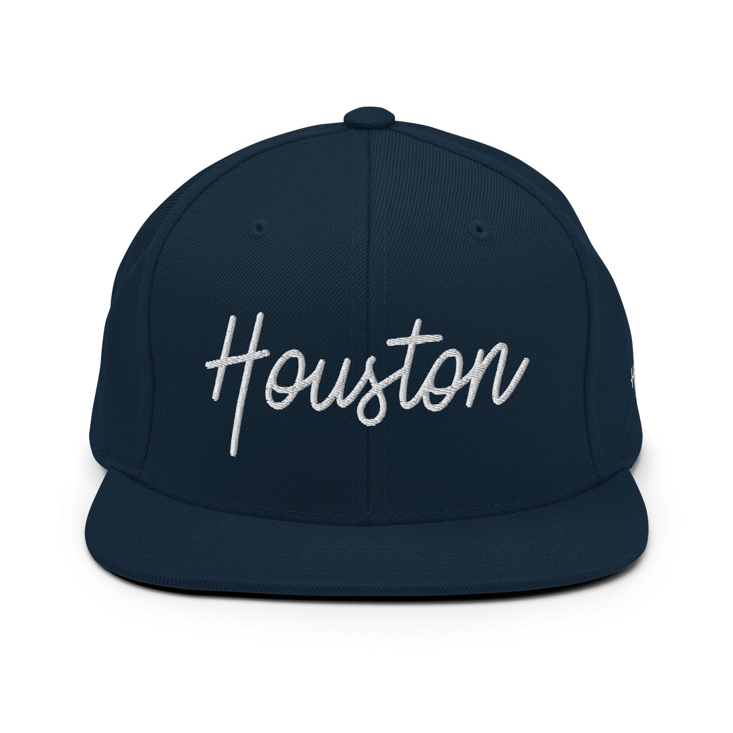 Houston Retro Script 6 Panel Snapback Hat