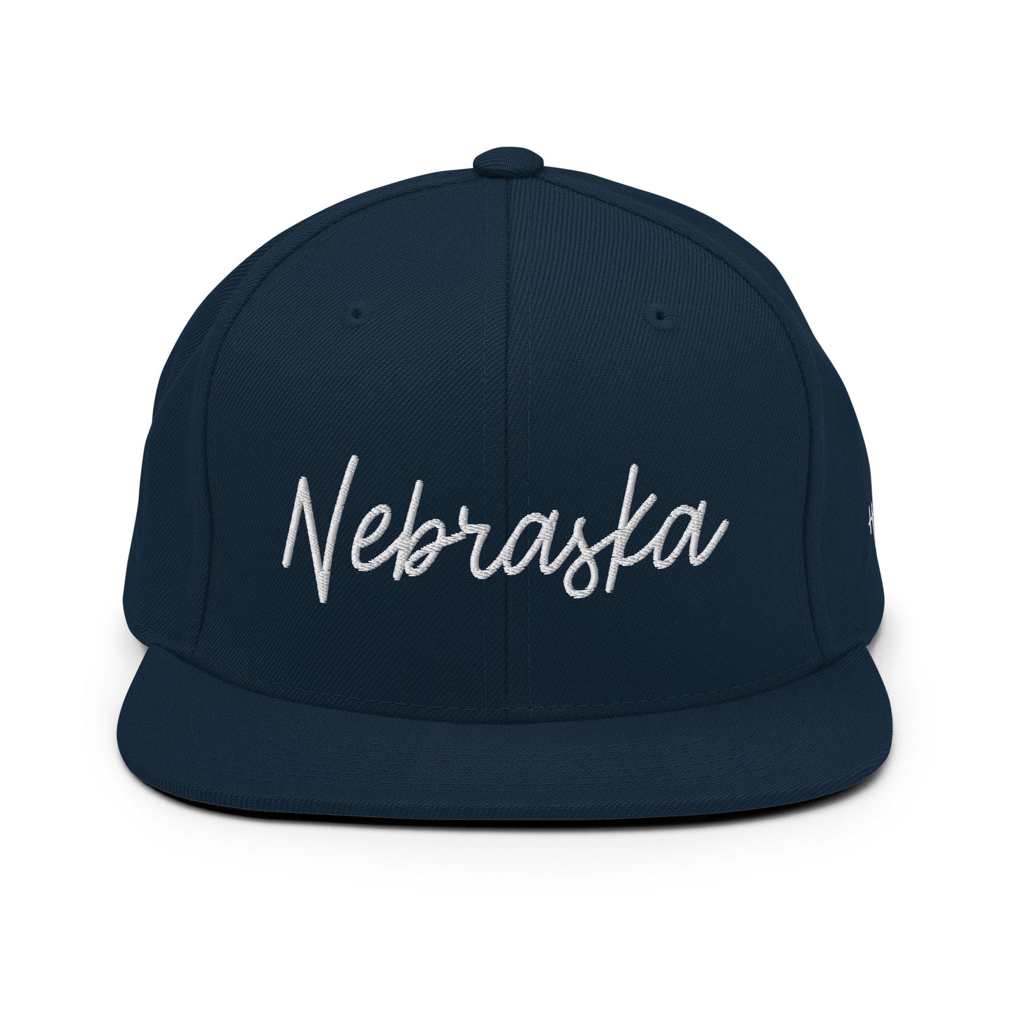 Nebraska Retro Script 6 Panel Snapback Hat