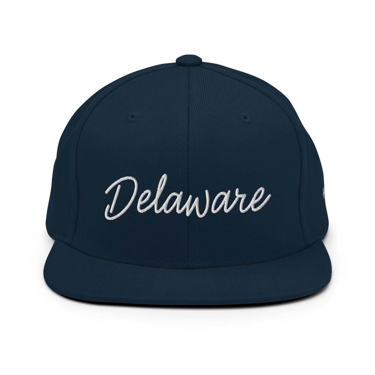 Delaware Retro Script 6 Panel Snapback Hat