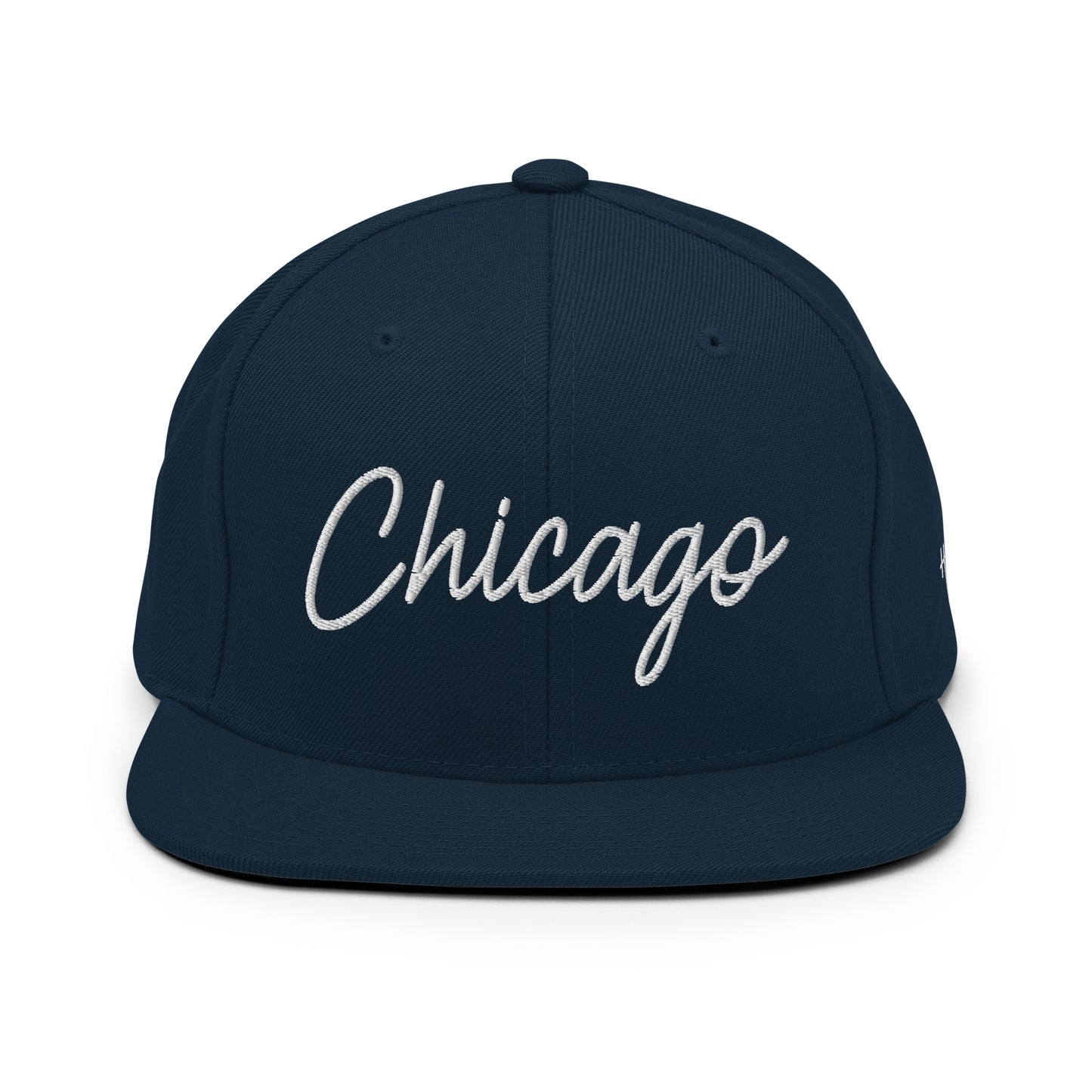 Chicago Retro Script 6 Panel Snapback Hat