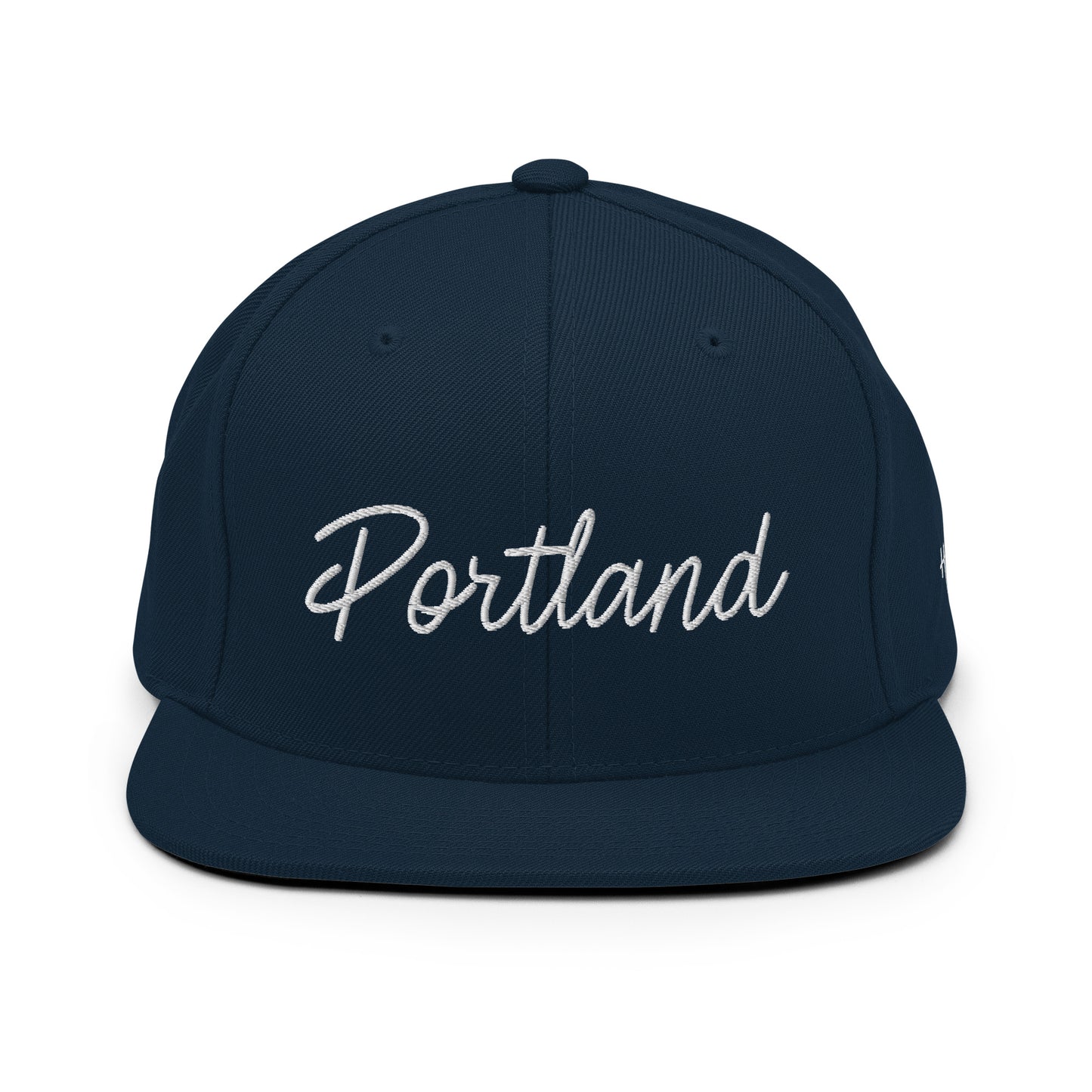 Portland Retro Script 6 Panel Snapback Hat