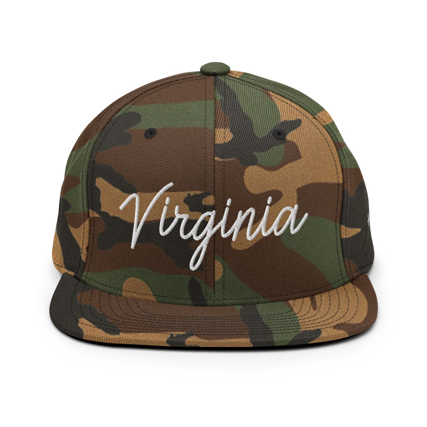 Virginia Retro Script 6 Panel Snapback Hat