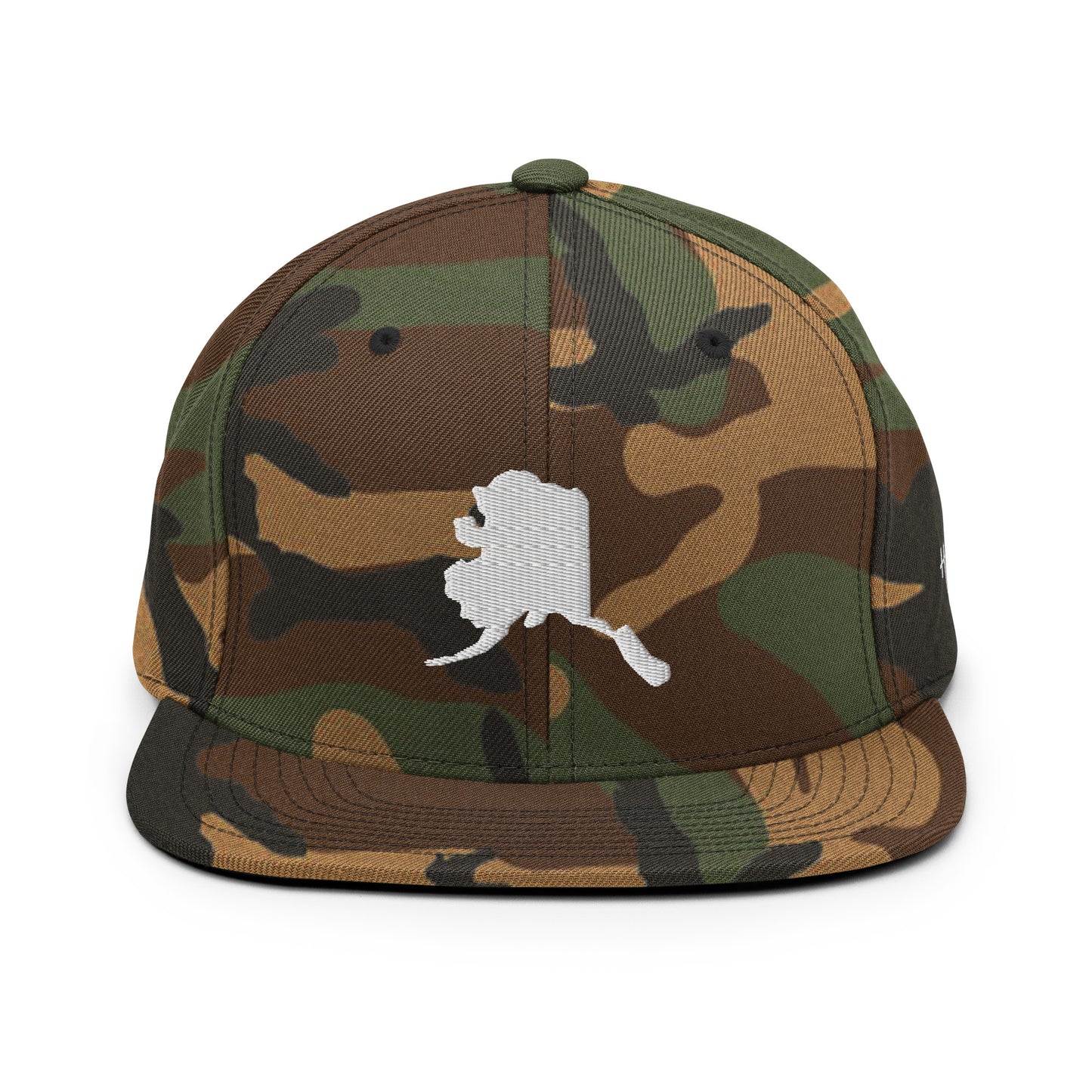 Alaska State Silhouette 6 Panel Snapback Hat