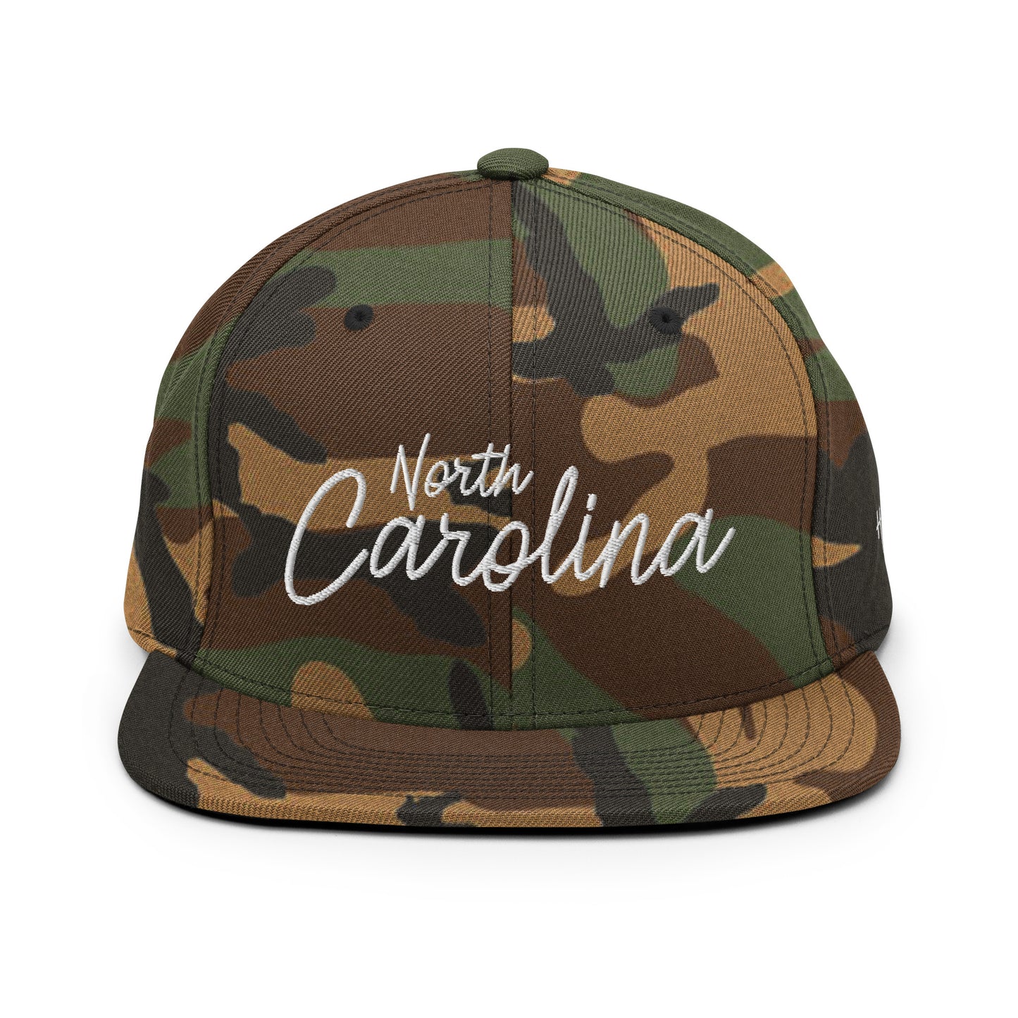 North Carolina Retro Script 6 Panel Snapback Hat