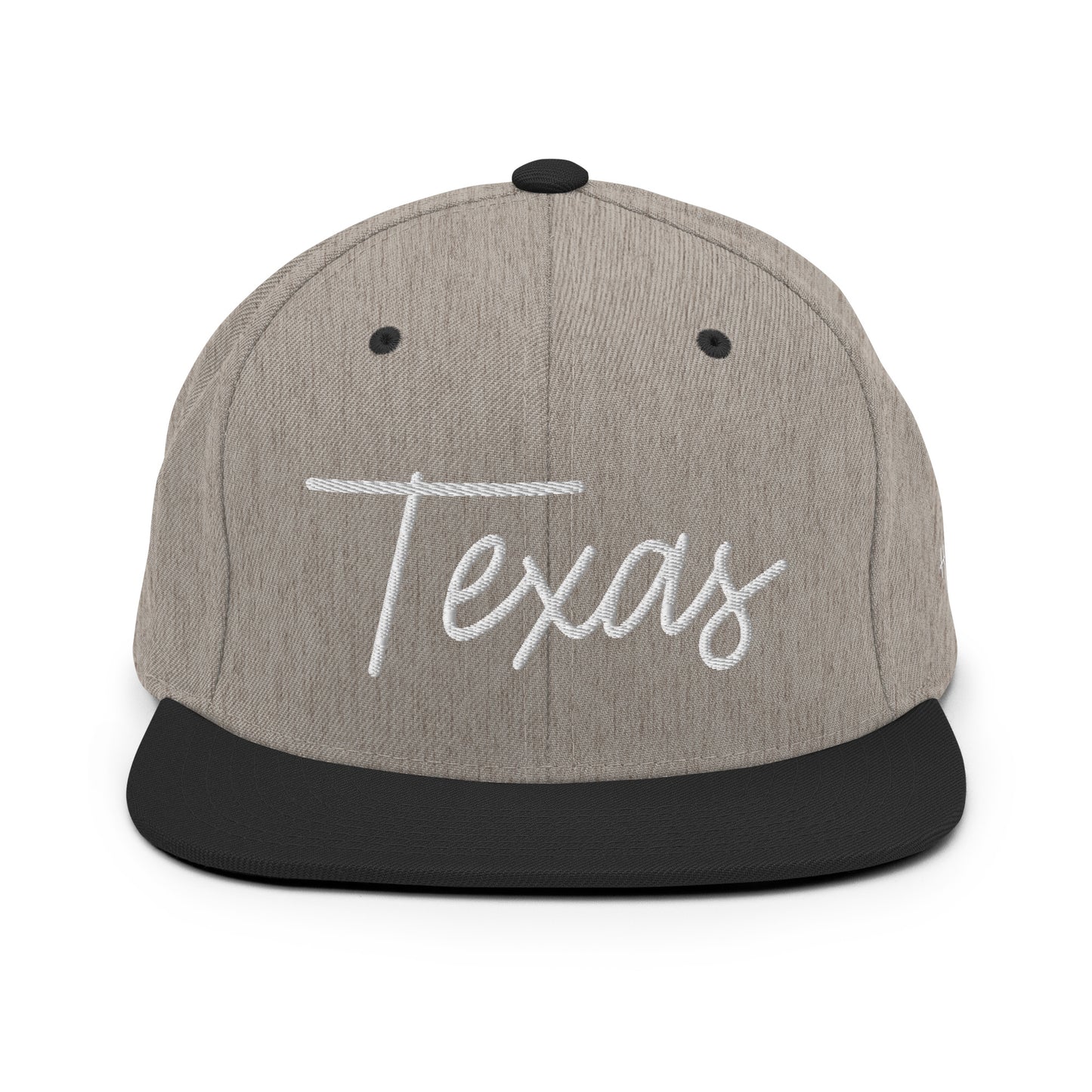 Texas Retro Script 6 Panel Snapback Hat