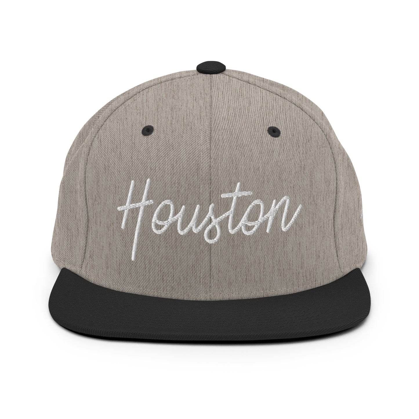 Houston Retro Script 6 Panel Snapback Hat