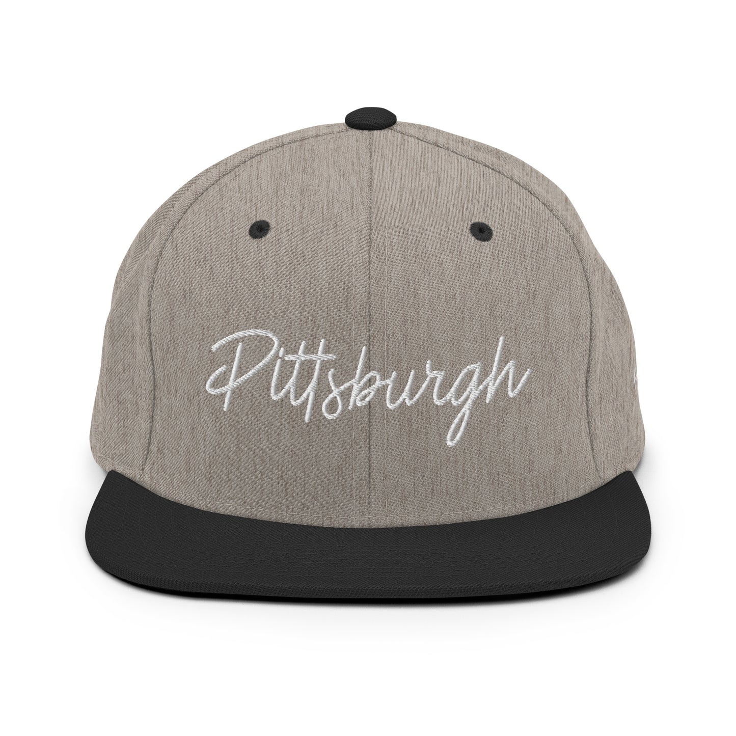 Pittsburgh Retro Script 6 Panel Snapback Hat