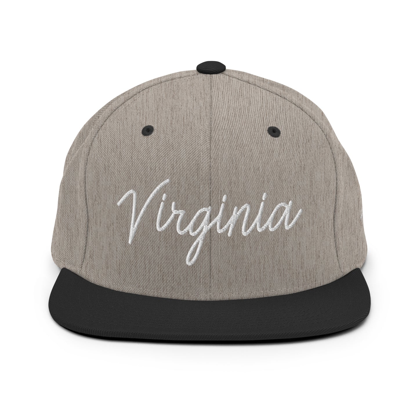 Virginia Retro Script 6 Panel Snapback Hat