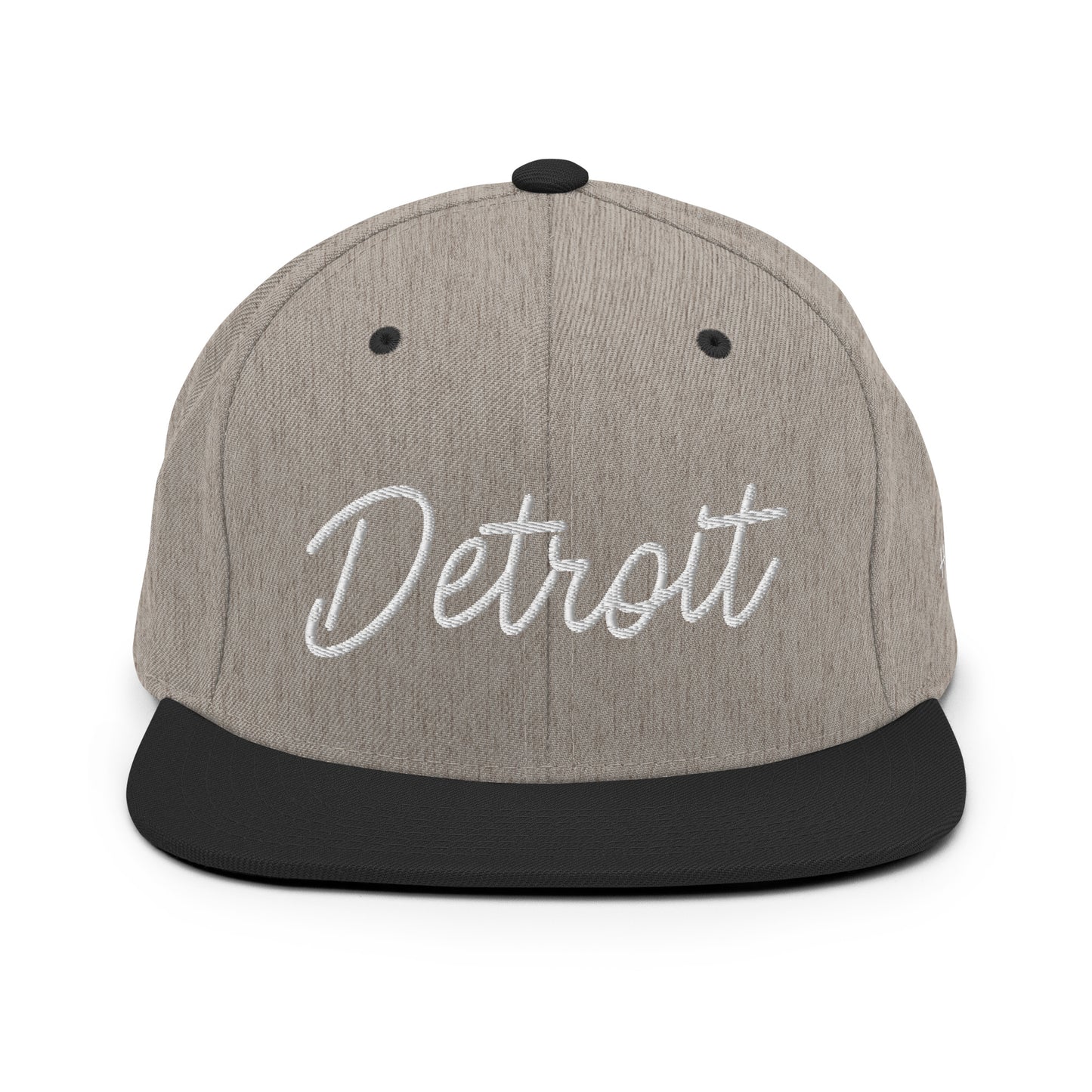 Detroit Retro Script 6 Panel Snapback Hat