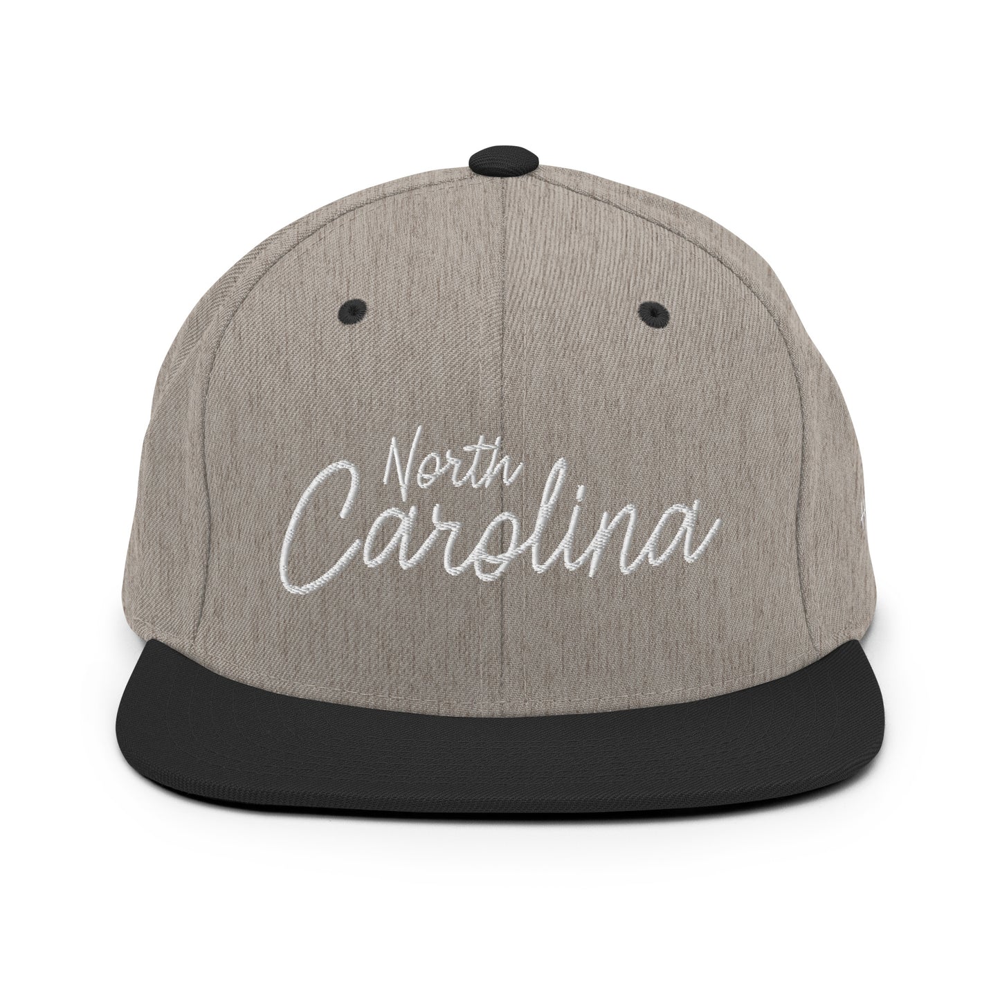 North Carolina Retro Script 6 Panel Snapback Hat