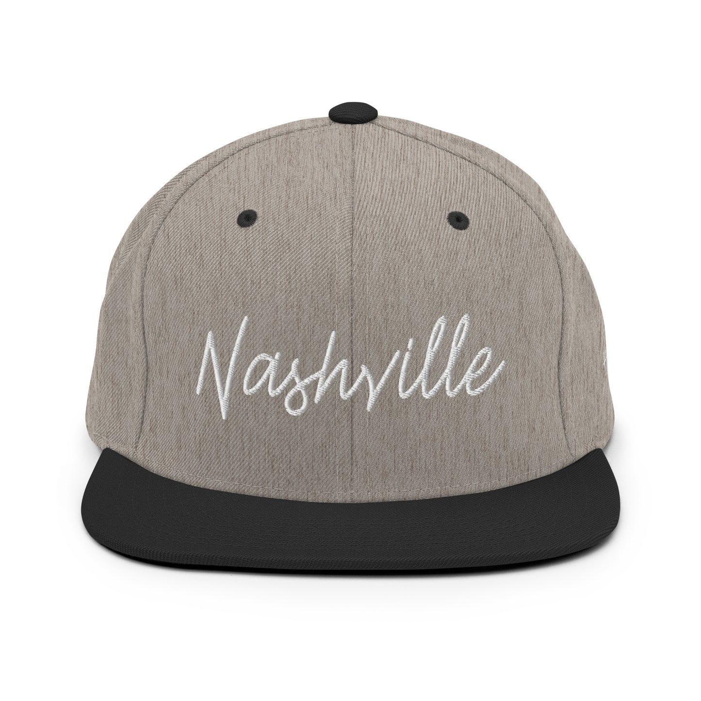 Nashville Retro Script 6 Panel Snapback Hat