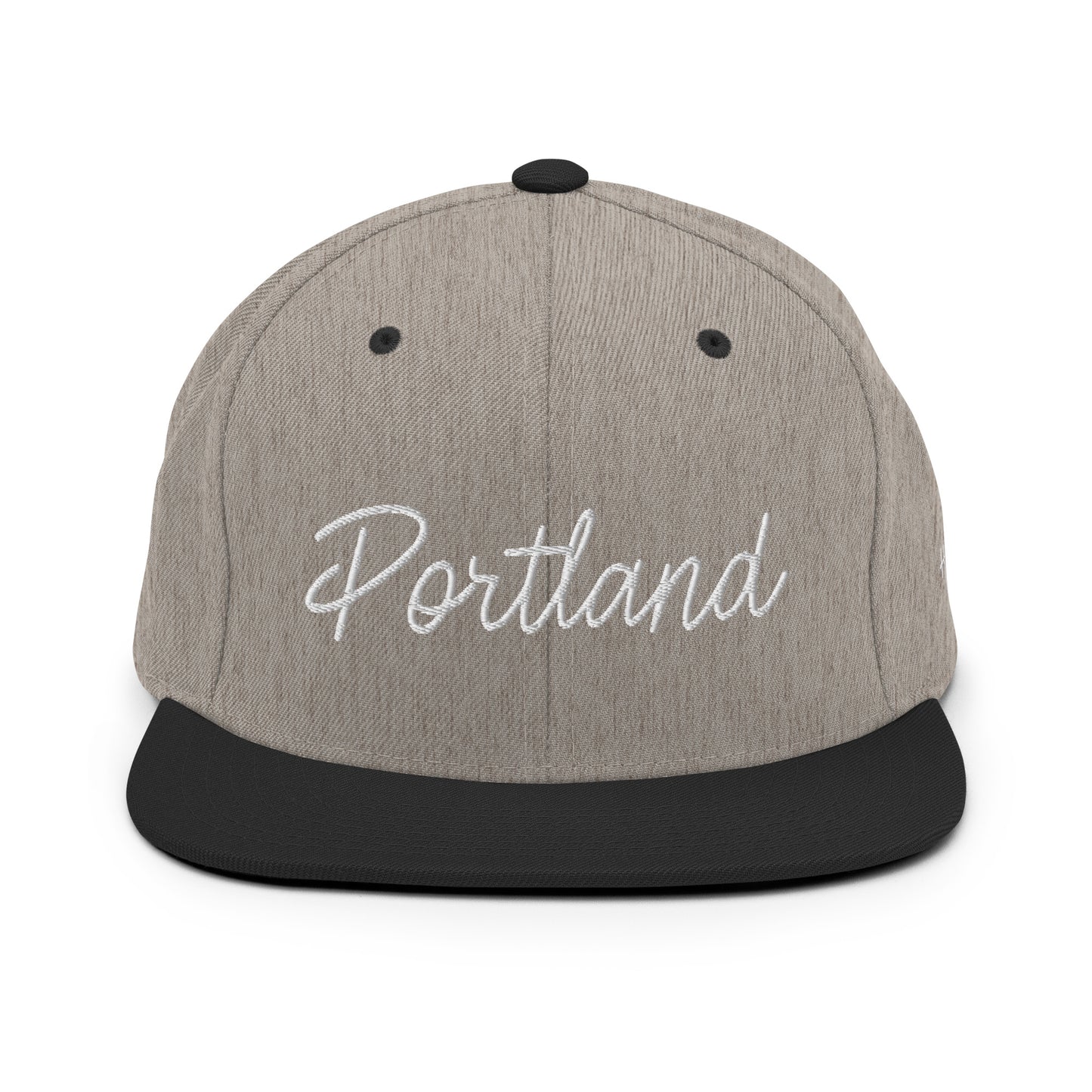 Portland Retro Script 6 Panel Snapback Hat