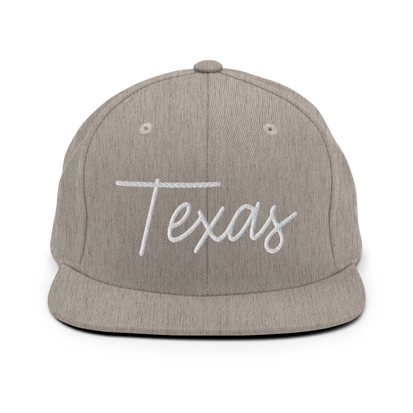 Texas Retro Script 6 Panel Snapback Hat