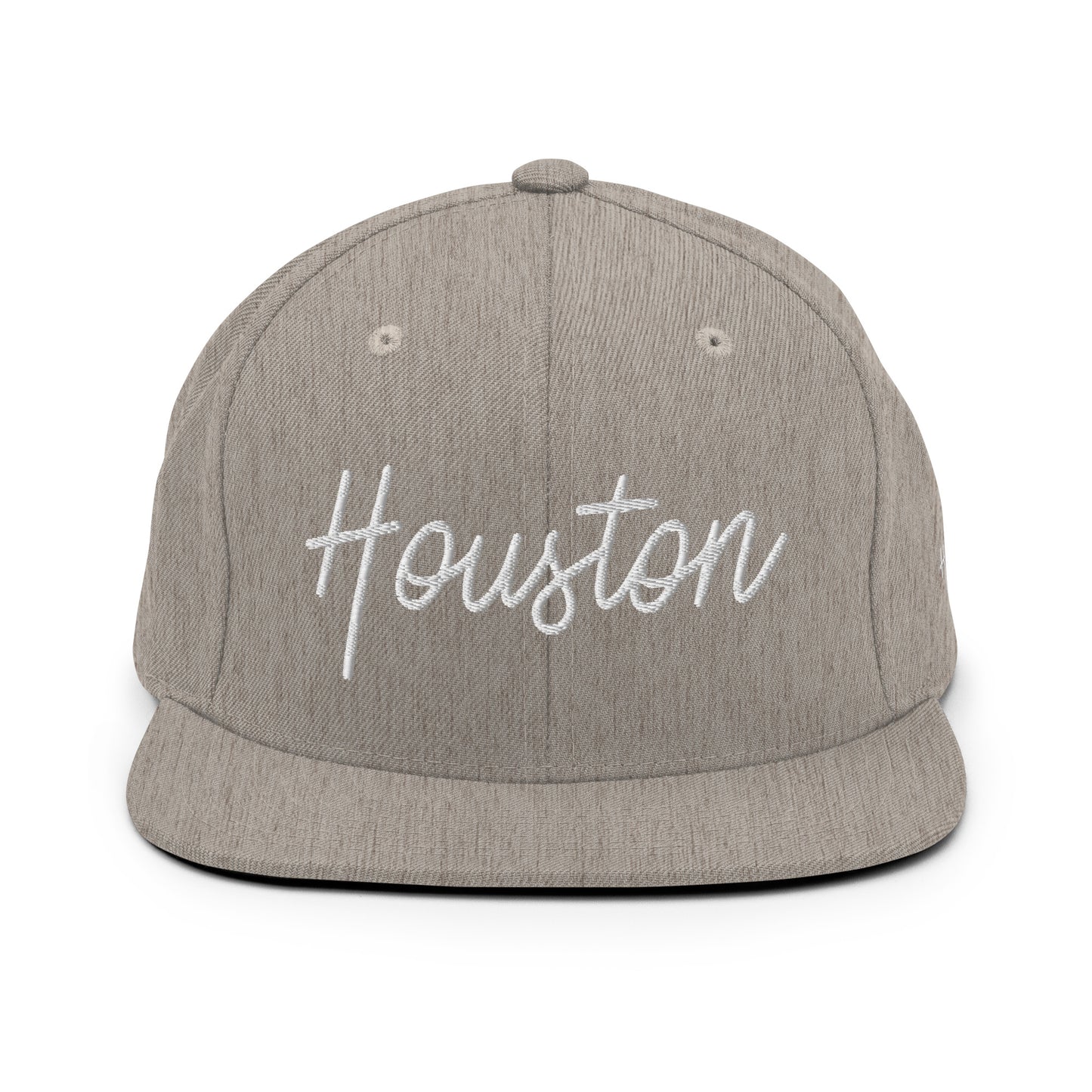 Houston Retro Script 6 Panel Snapback Hat