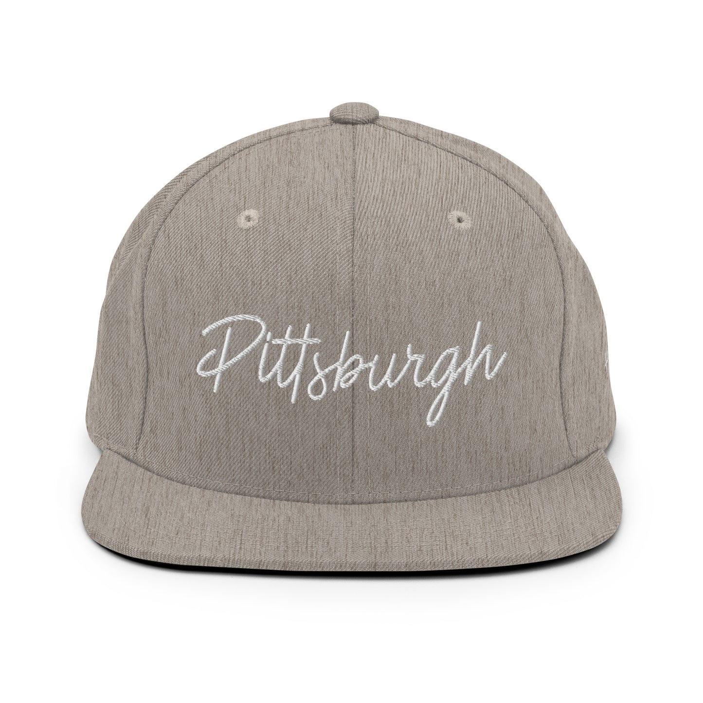 Pittsburgh Retro Script 6 Panel Snapback Hat