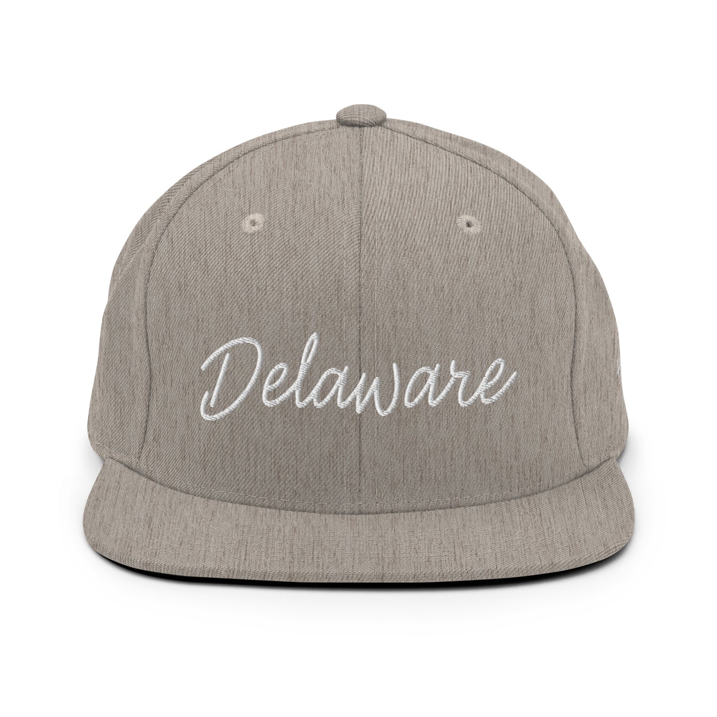 Delaware Retro Script 6 Panel Snapback Hat