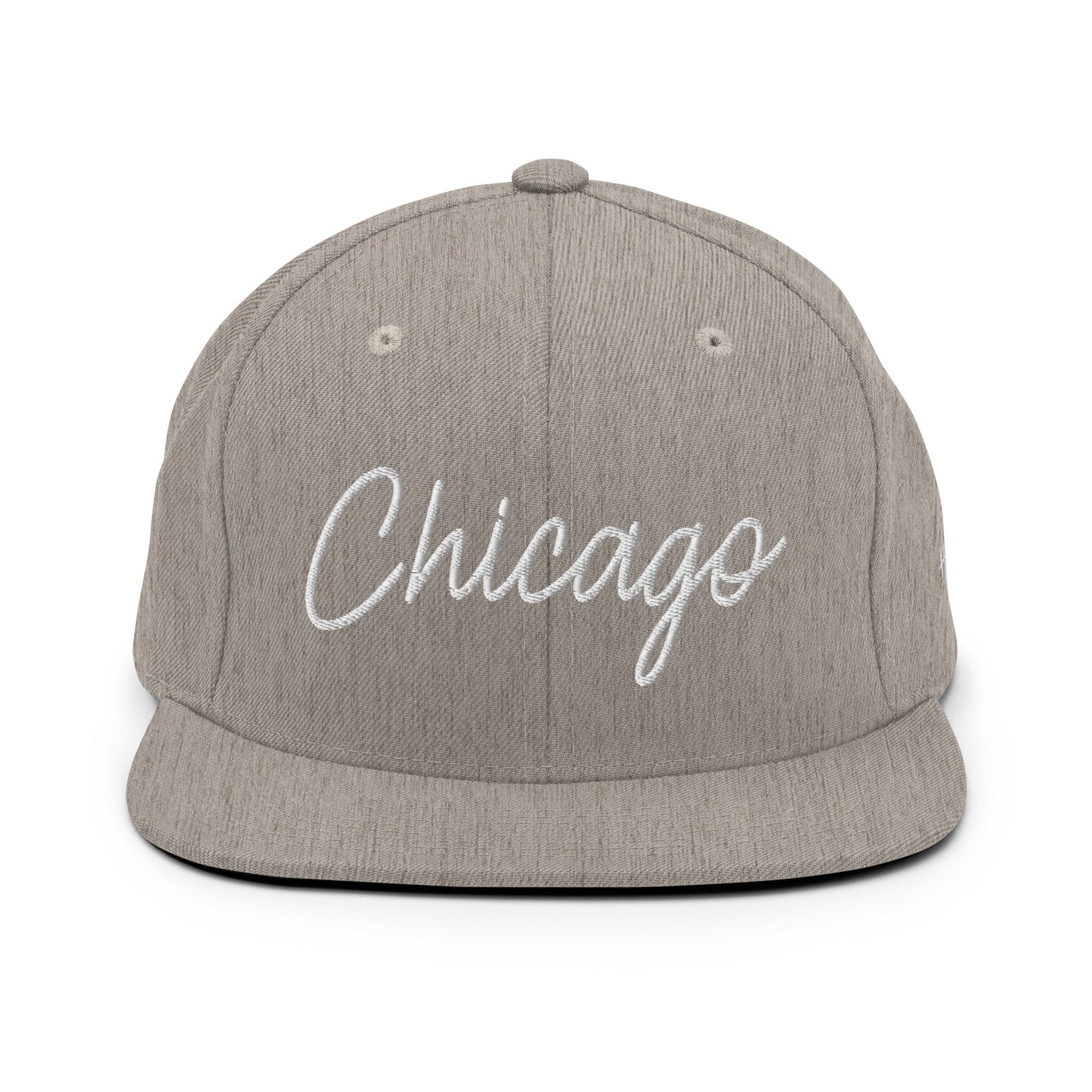 Chicago Retro Script 6 Panel Snapback Hat