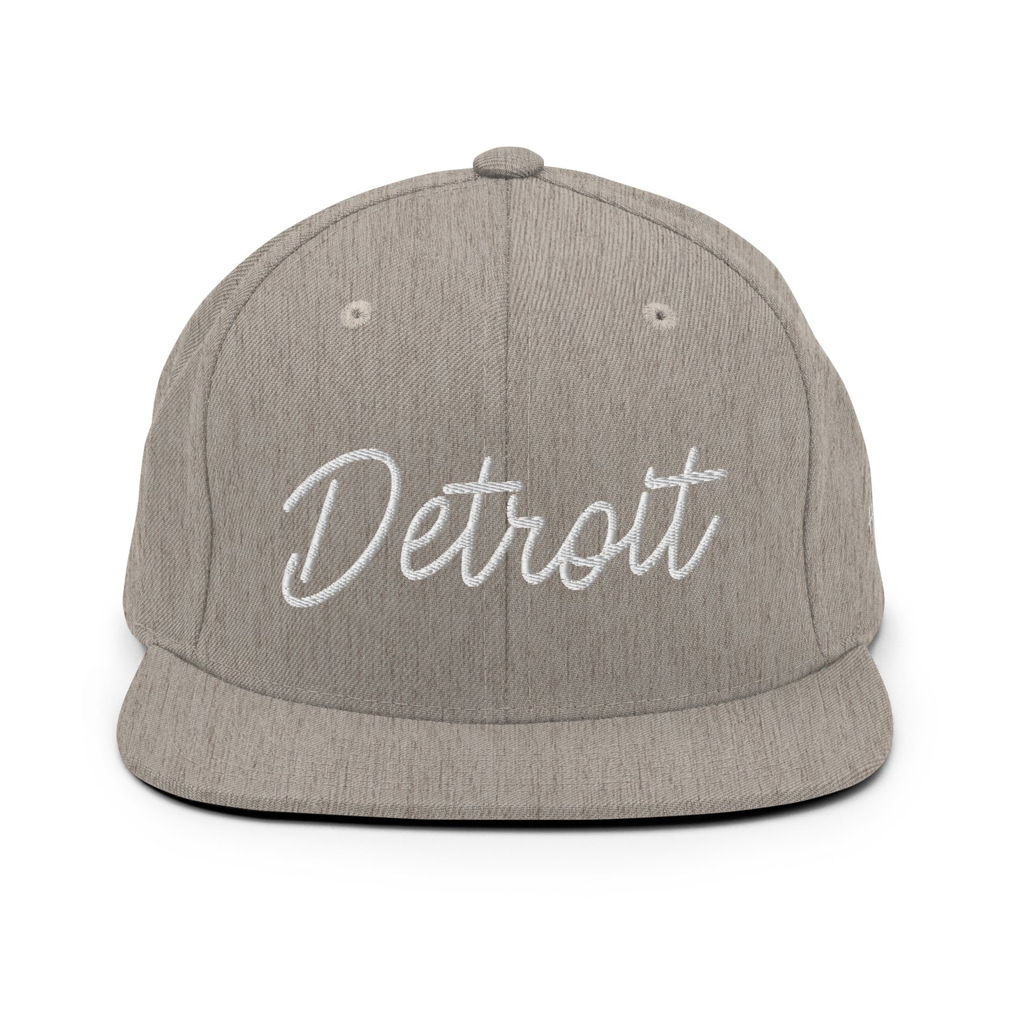 Detroit Retro Script 6 Panel Snapback Hat