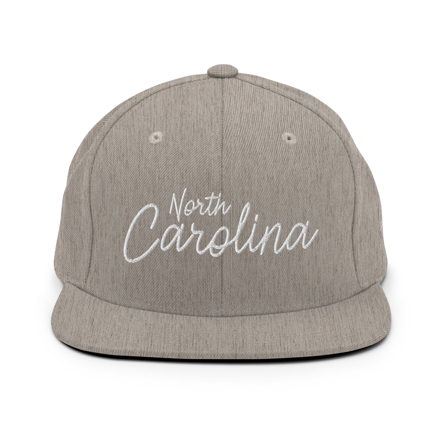 North Carolina Retro Script 6 Panel Snapback Hat