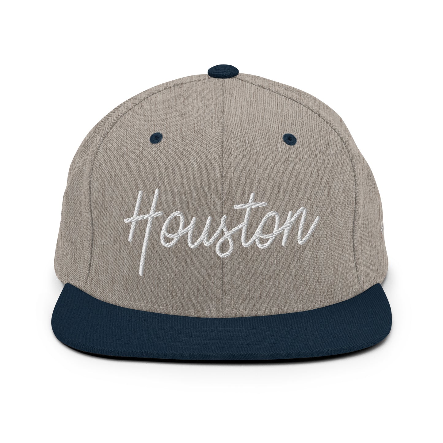 Houston Retro Script 6 Panel Snapback Hat