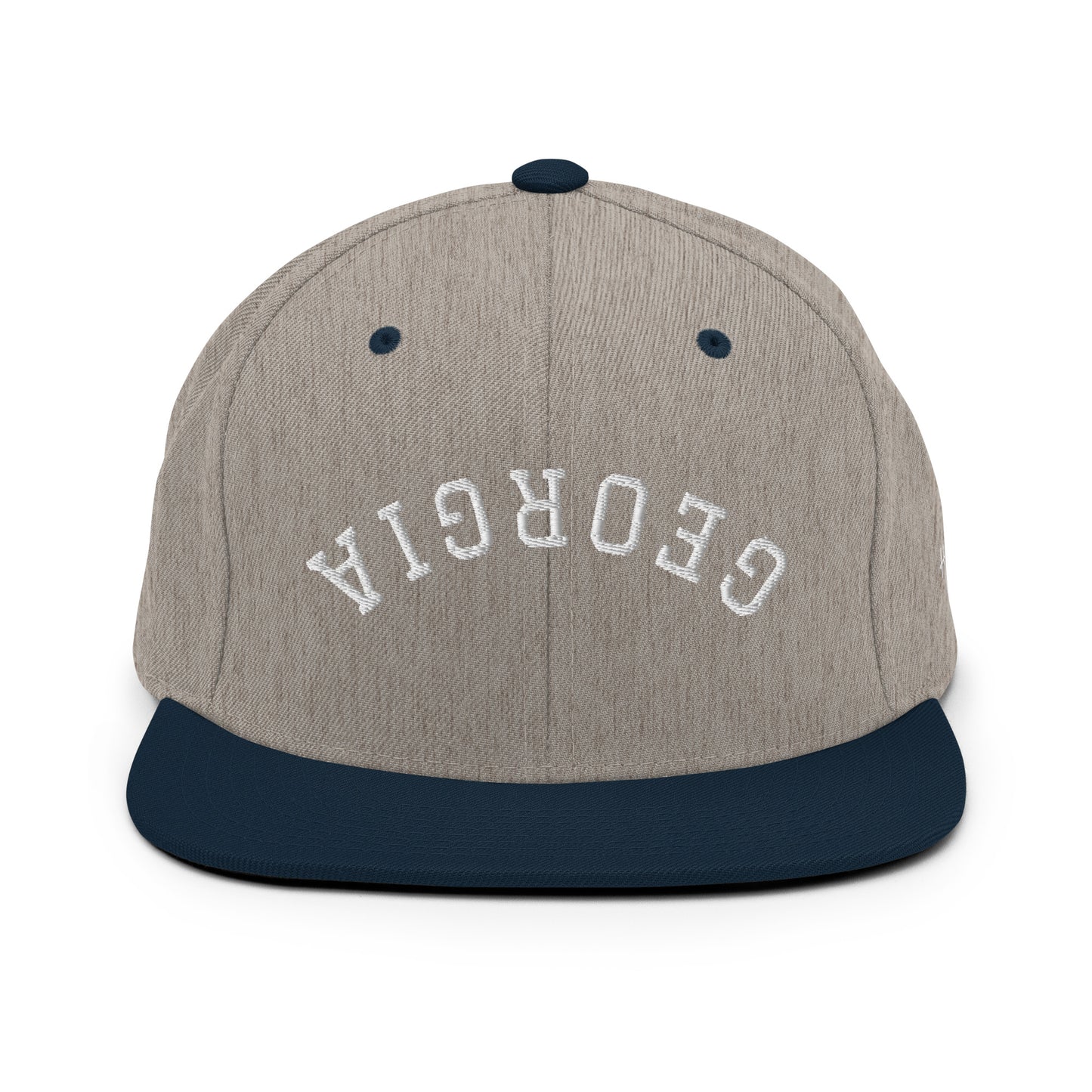 Georgia Upside Down Arch 6 Panel Snapback Hat