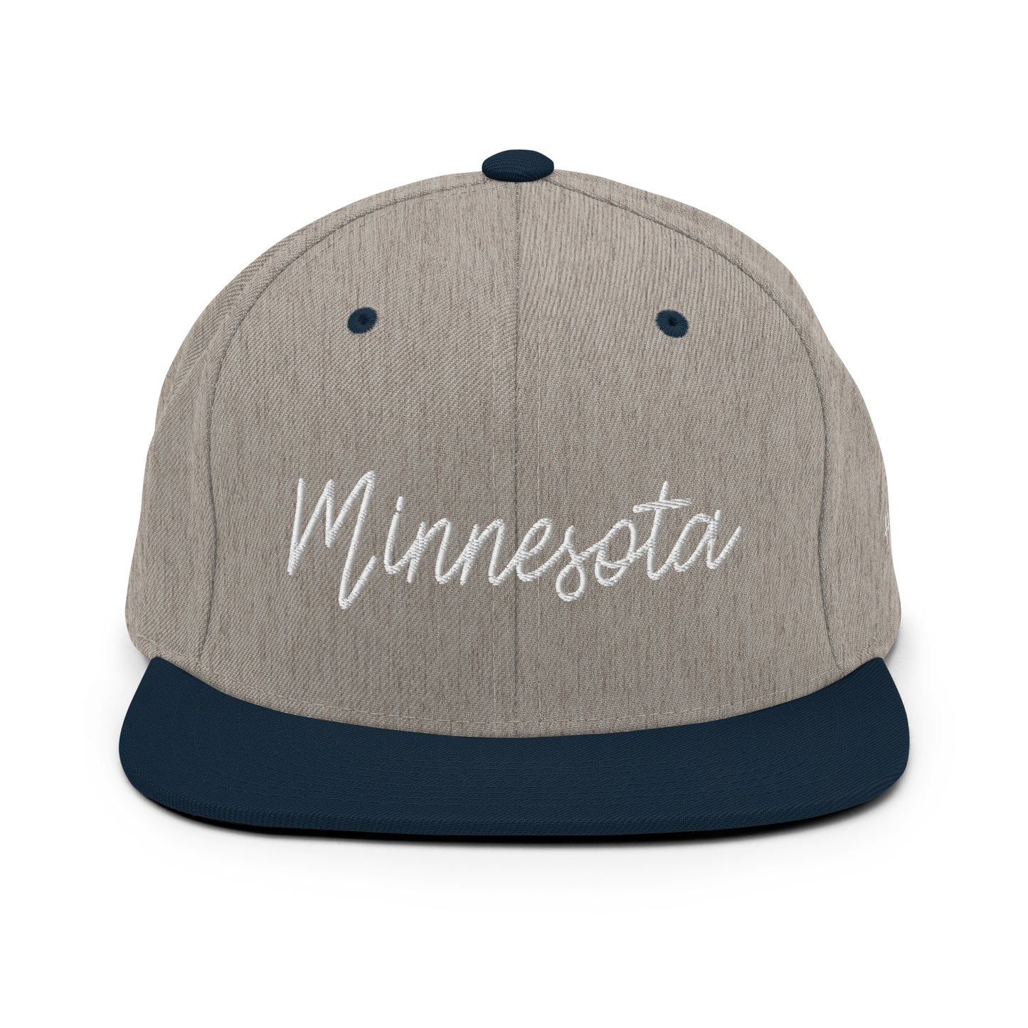 Minnesota Retro Script 6 Panel Snapback Hat