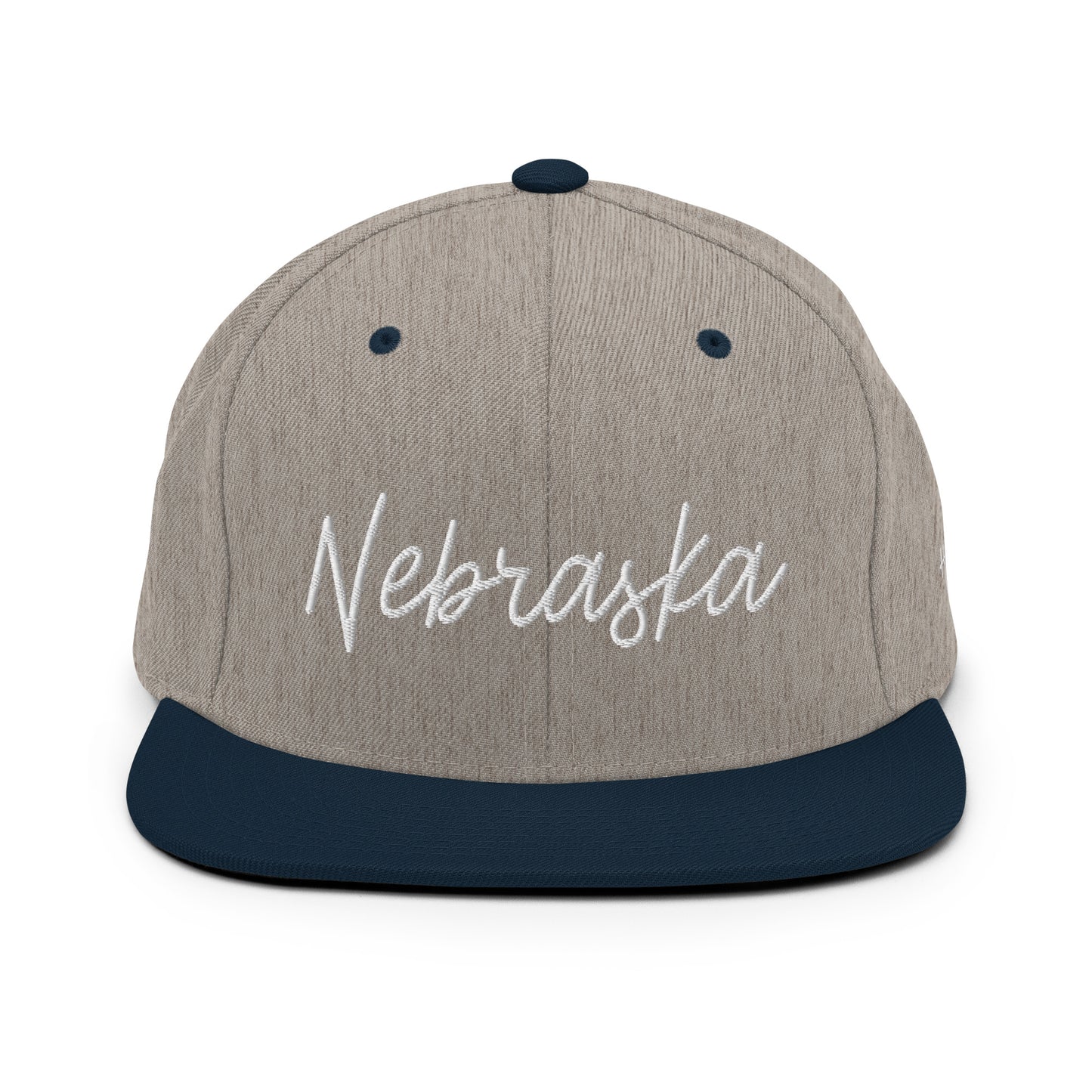 Nebraska Retro Script 6 Panel Snapback Hat