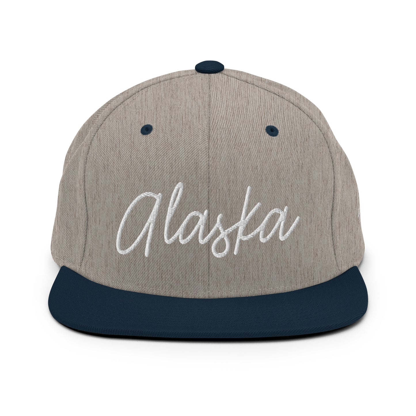 Alaska Retro Script 6 Panel Snapback Hat