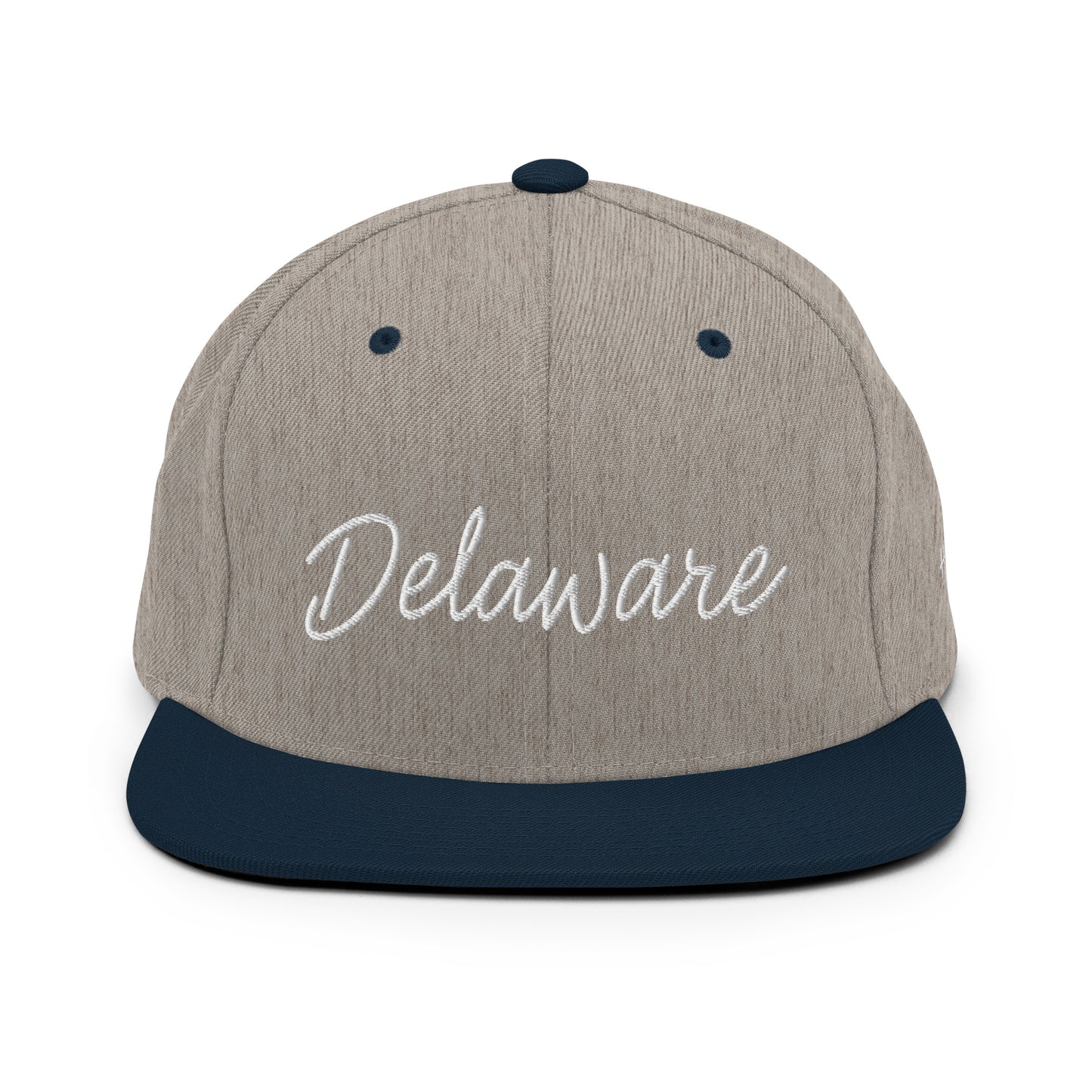 Delaware Retro Script 6 Panel Snapback Hat