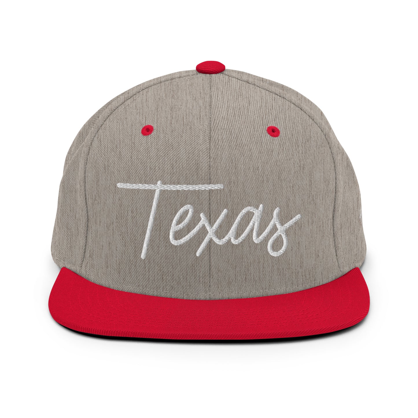 Texas Retro Script 6 Panel Snapback Hat